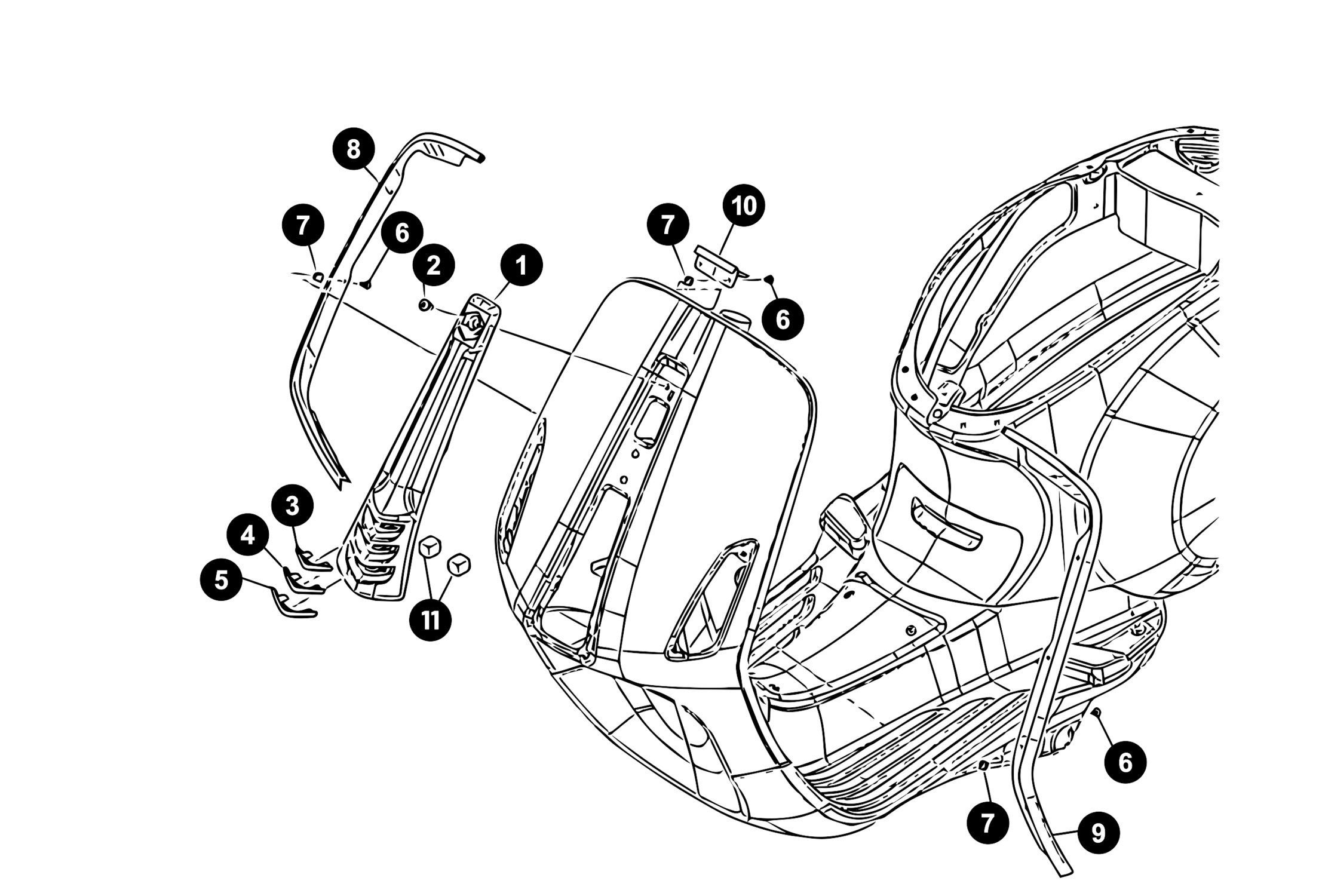 Image of Vespa Primavera 50 Ersatzteile Frontverkleidung