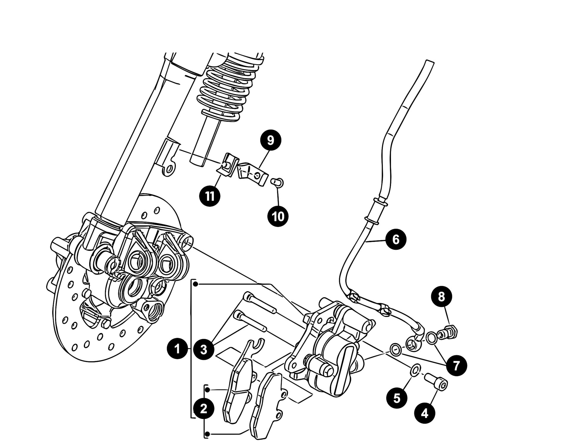 Image of Vespa Primavera 50 Ersatzteile Vorderbremse