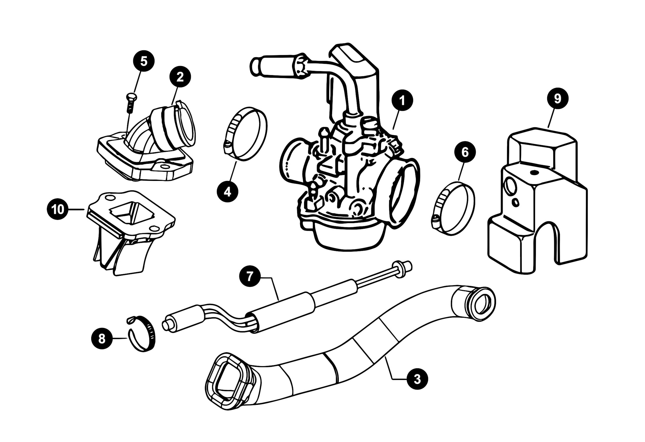 Image of Vespa LX 50 Ersatzteile Vergaser 2-Takt