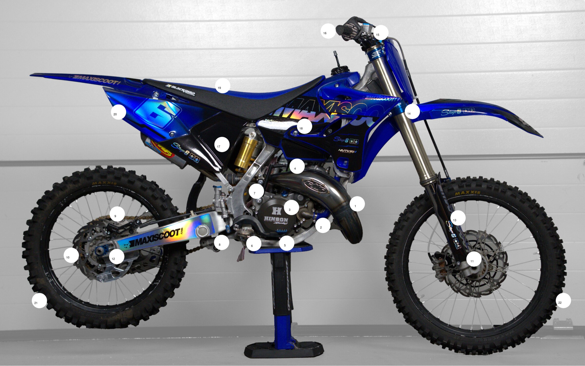 Image of Yamaha YZ125 Tuned by Maxiscoot