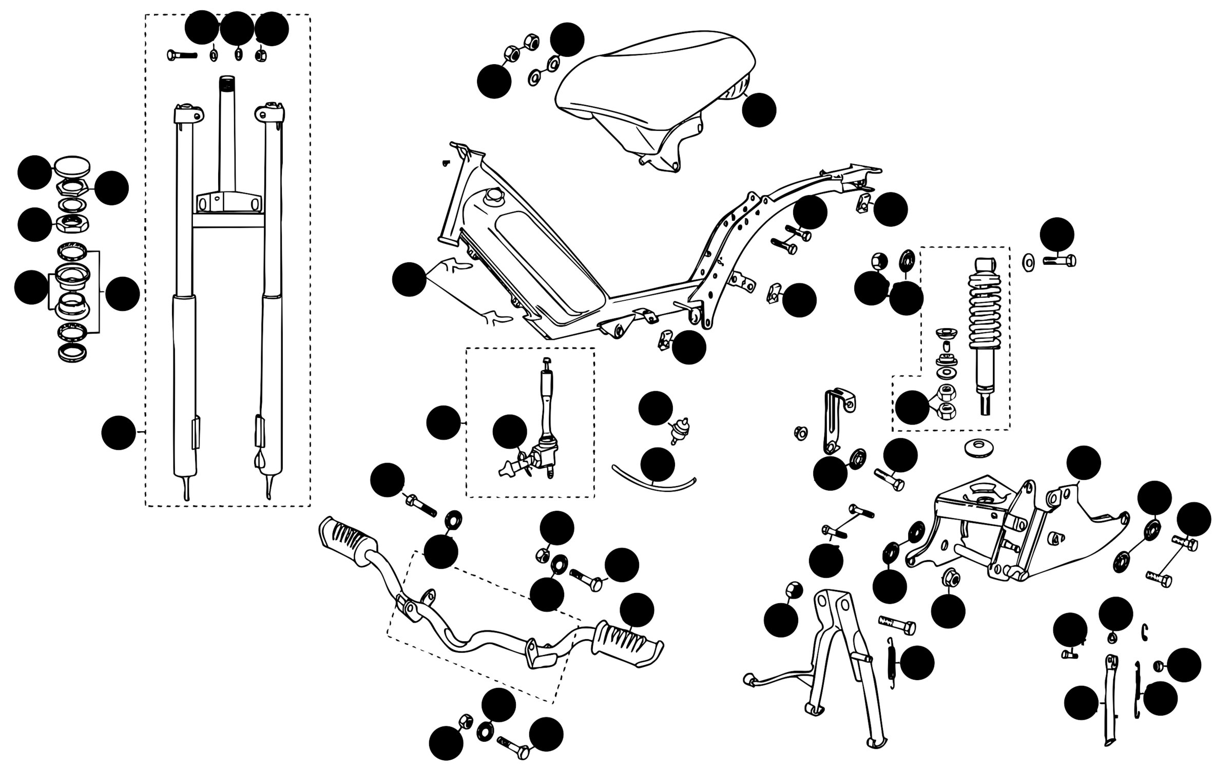 Image of Peugeot Fox / FXR Ersatzteile Rahmen / Gabel