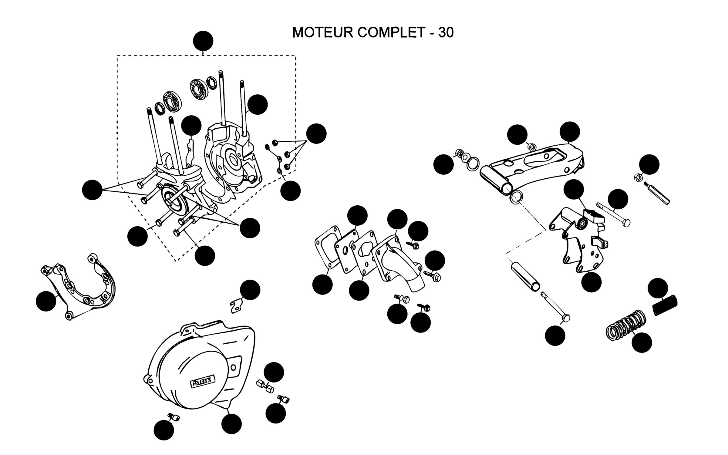 Image of Peugeot 103 Vogue Ersatzteile Motorgehäuse / Ansaugflansch