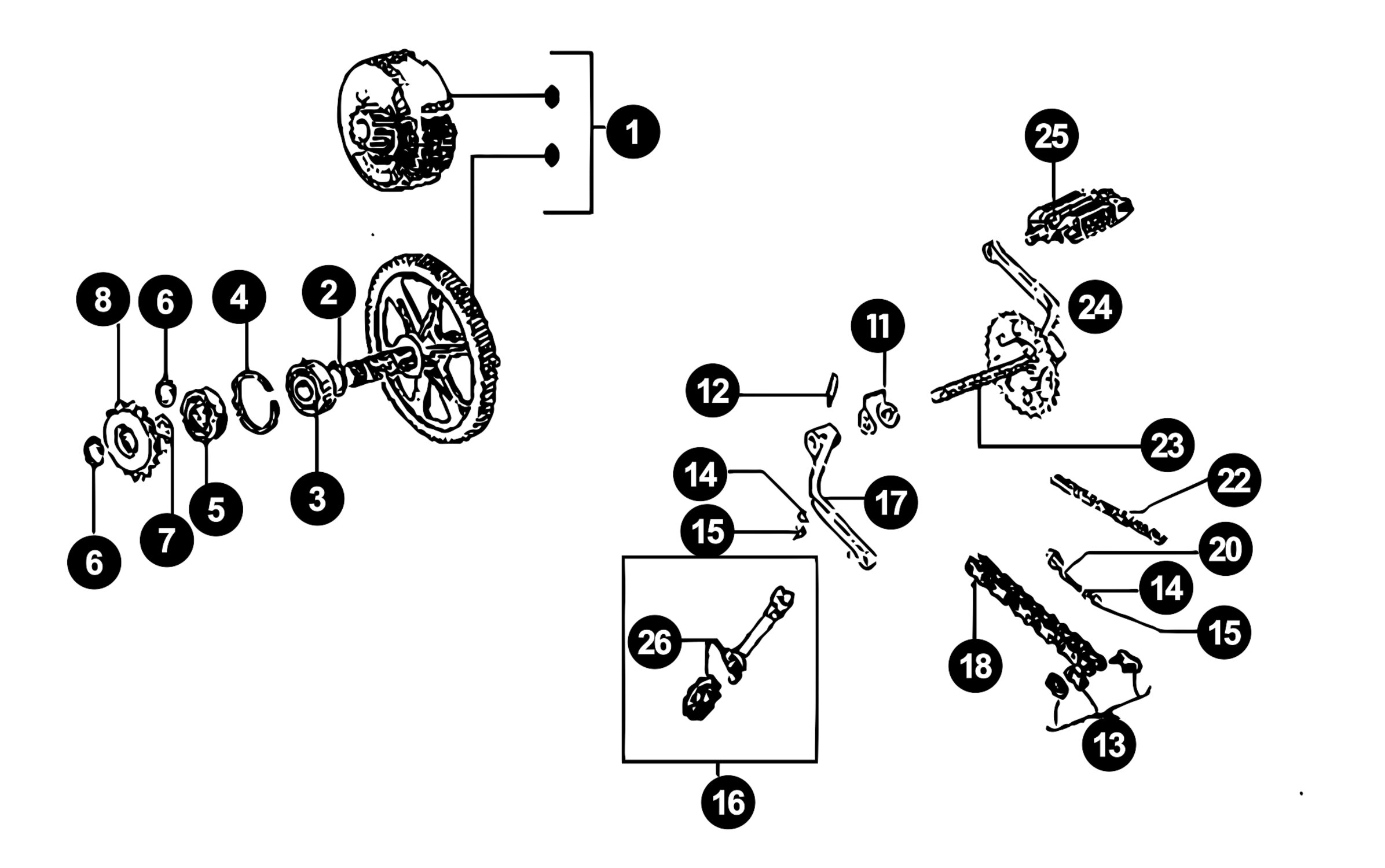 Image of Puch Maxi Ersatzteile Tretkurbel