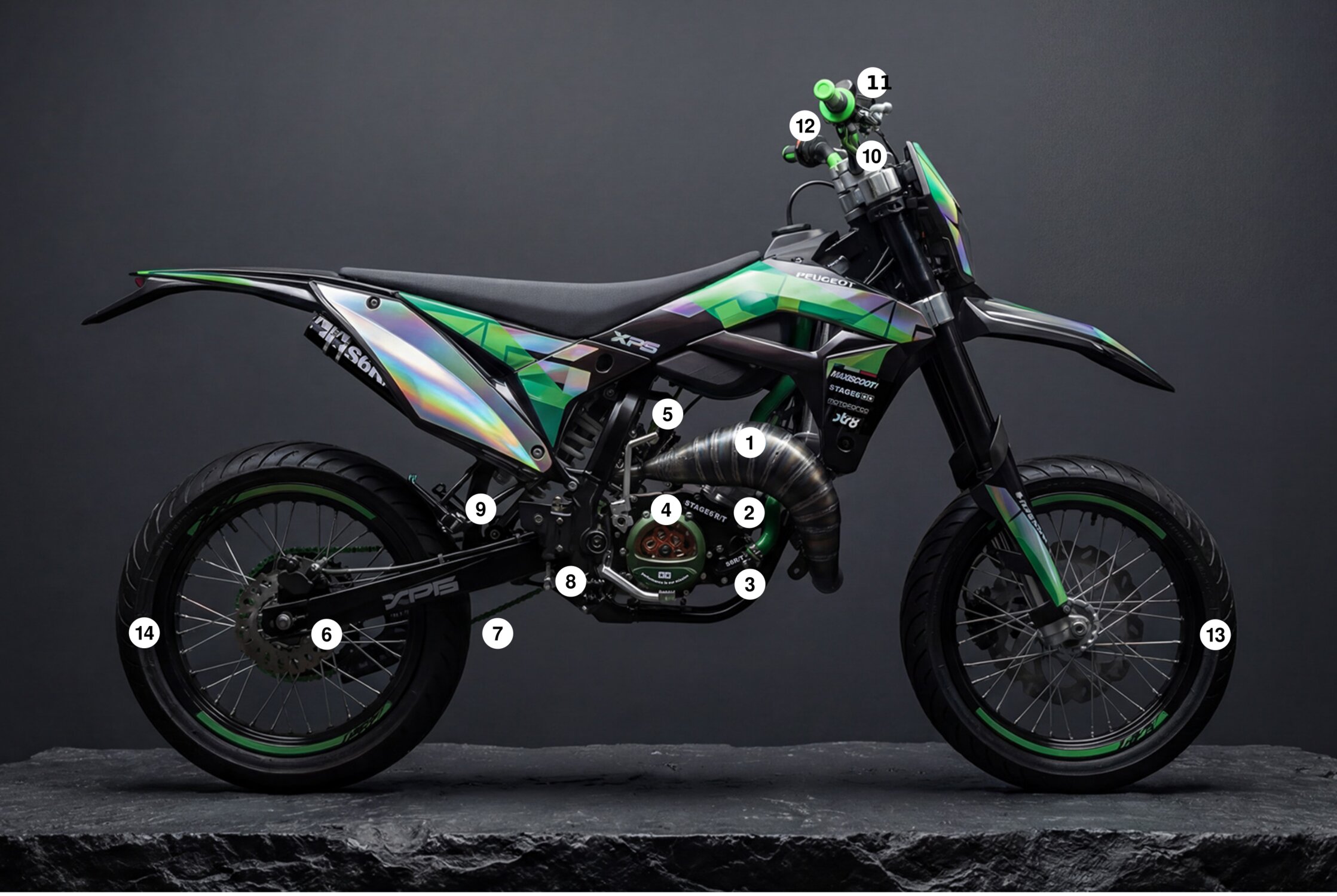 Image of Peugeot XP6 Stage6 R/T 100ccm FLR