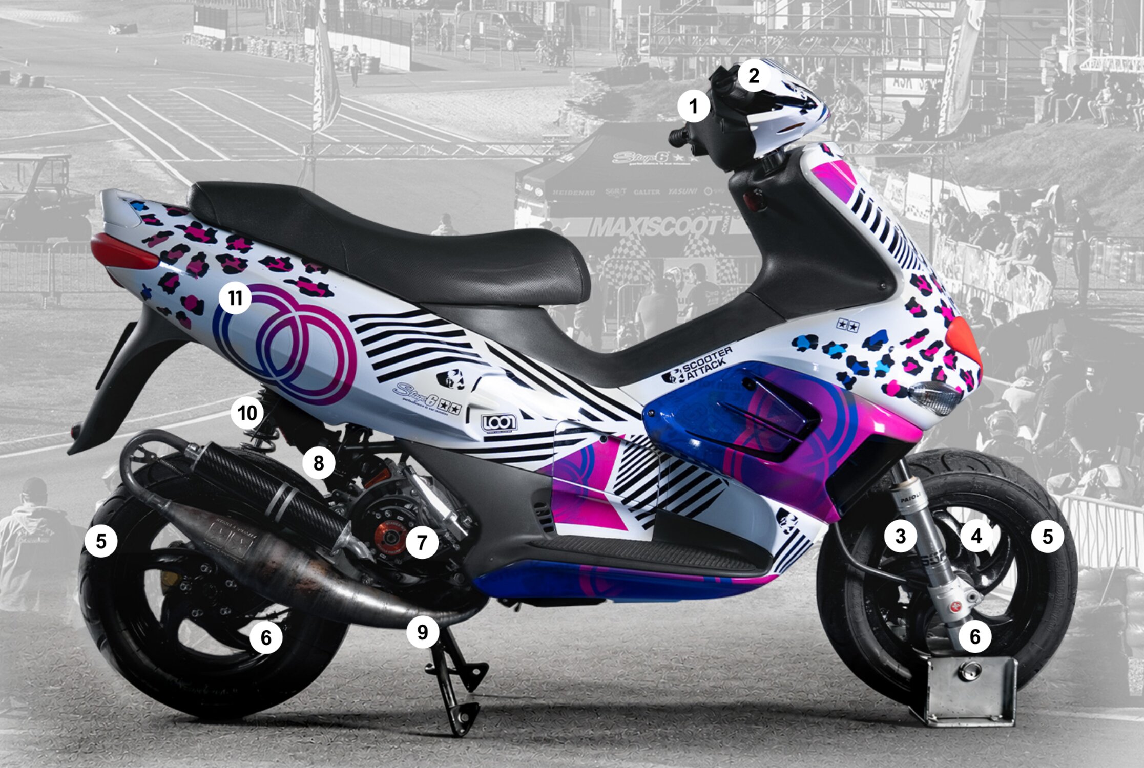 Image of Gilera Runner Stage6 Racing 70ccm tuned by Mr Hood