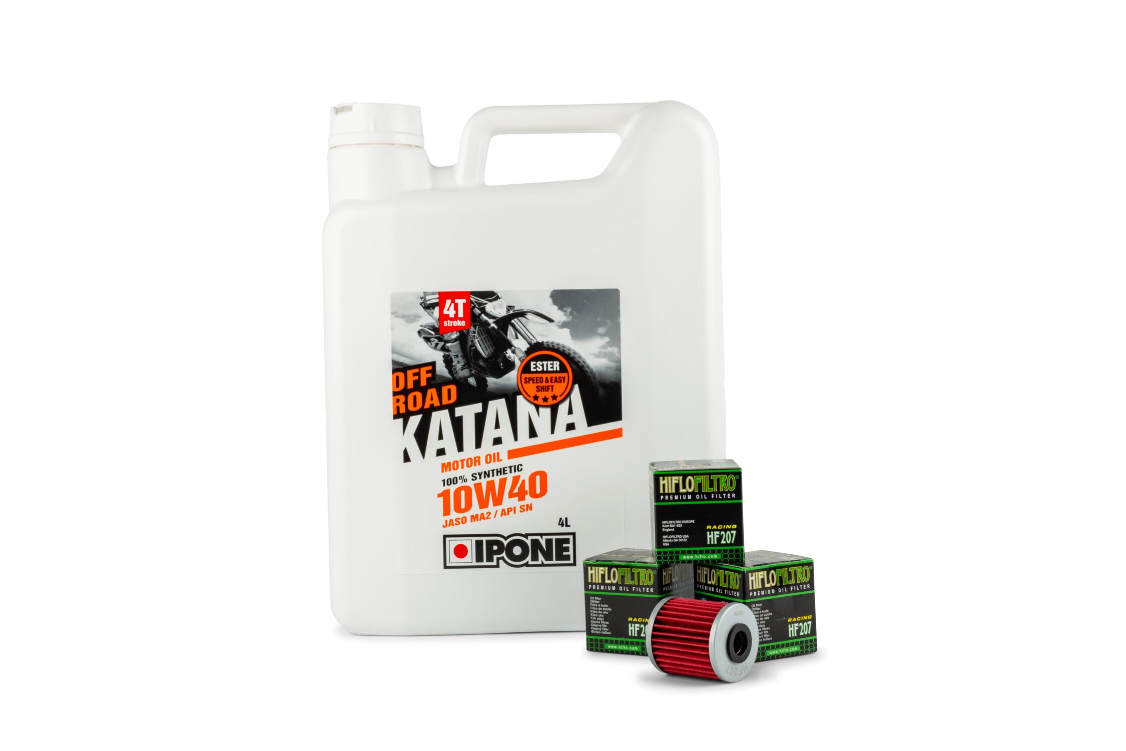 Image of Ölwechsel Service Kit (3 Filter) Ipone 10W40 KXF / RM-Z 250 / 450