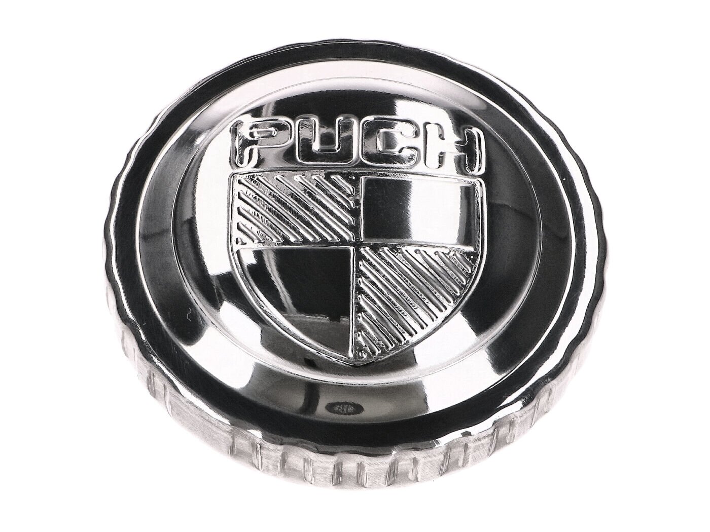Image of Tankdeckel Bajonett verchromt mit Puch-Logo Puch Maxi