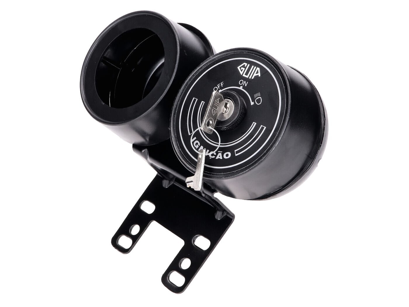 Image of Tachohalter und Zündschloss schwarz universal Mofa / Moped