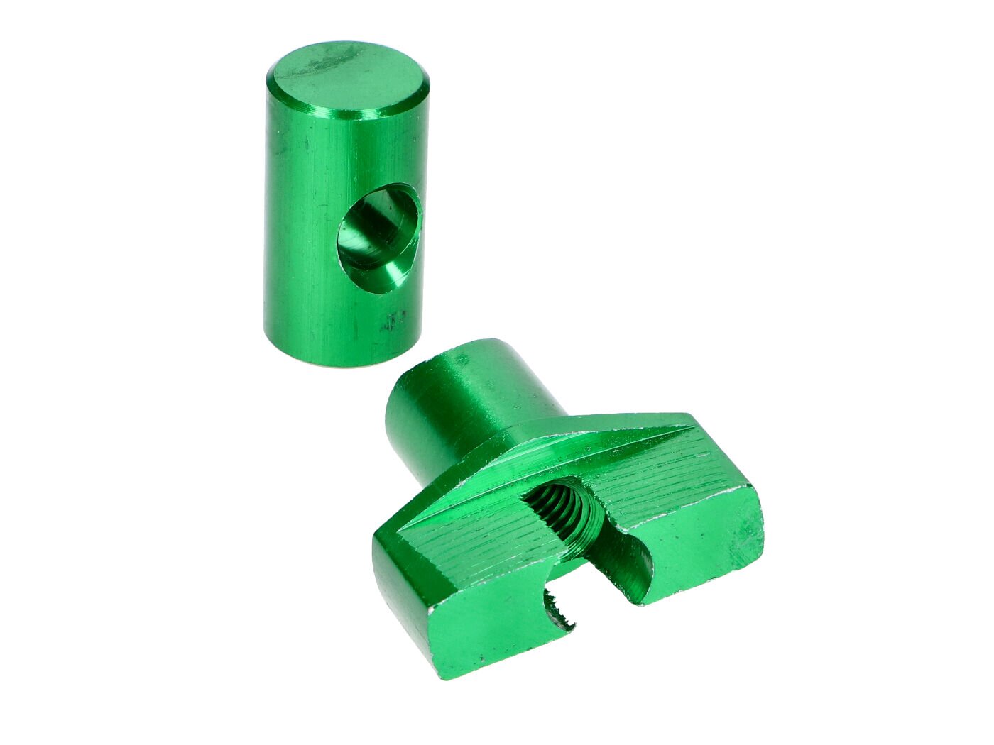 Image of Bremszug Einsteller Set M6 Alu grün