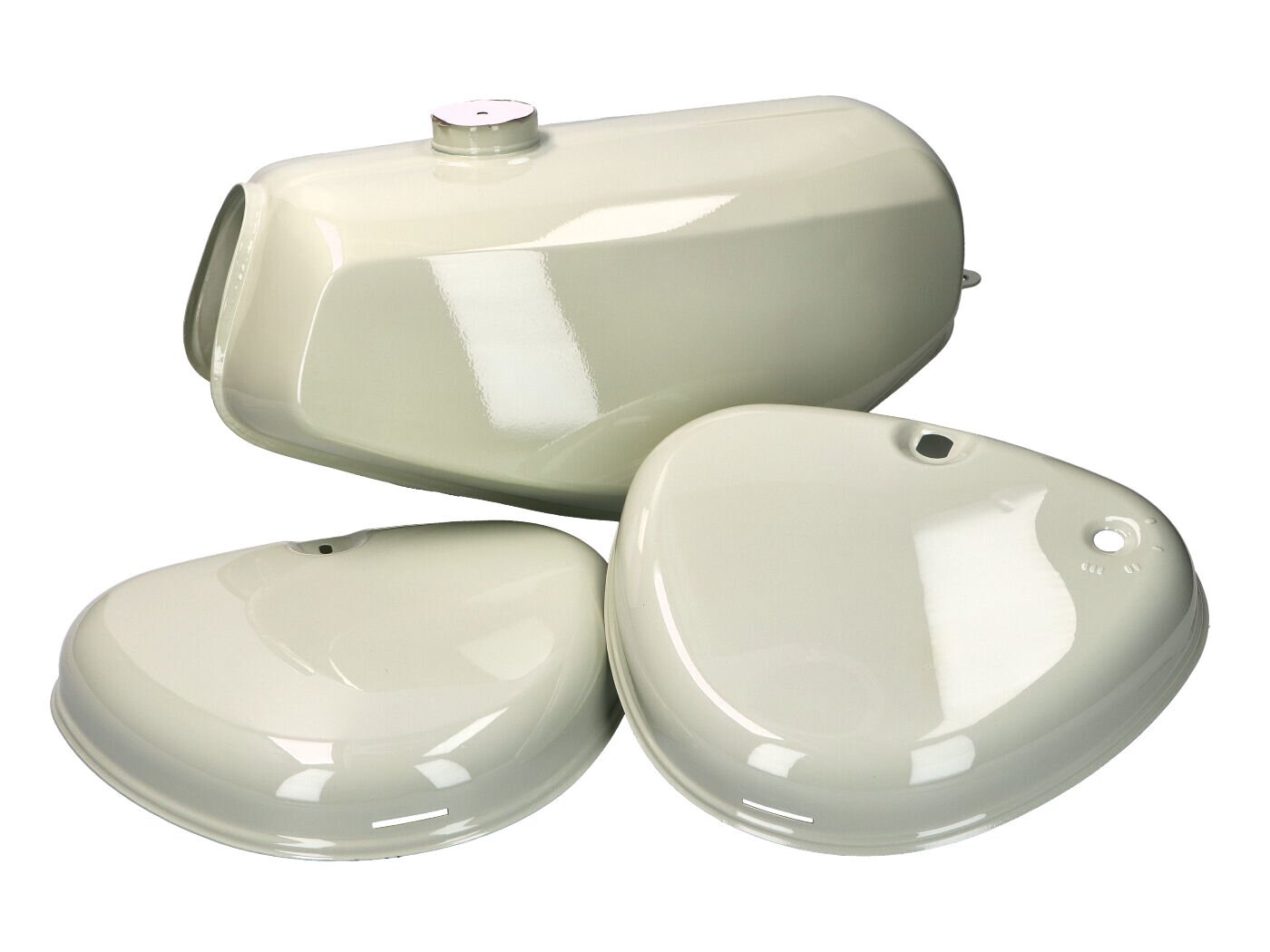 Image of Benzintank und Seitendeckel Set atlasweiß Simson S50 / S51 / S70