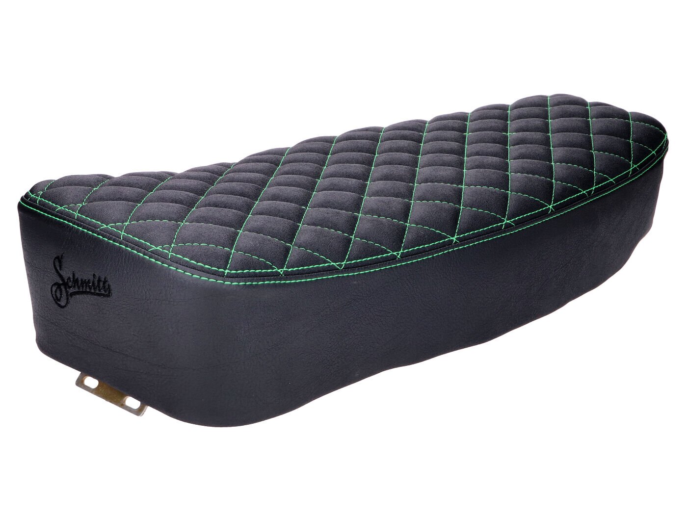 Image of Sitzbank Schmitt gesteppt schwarz / grün Simson S50 / S51 / S70