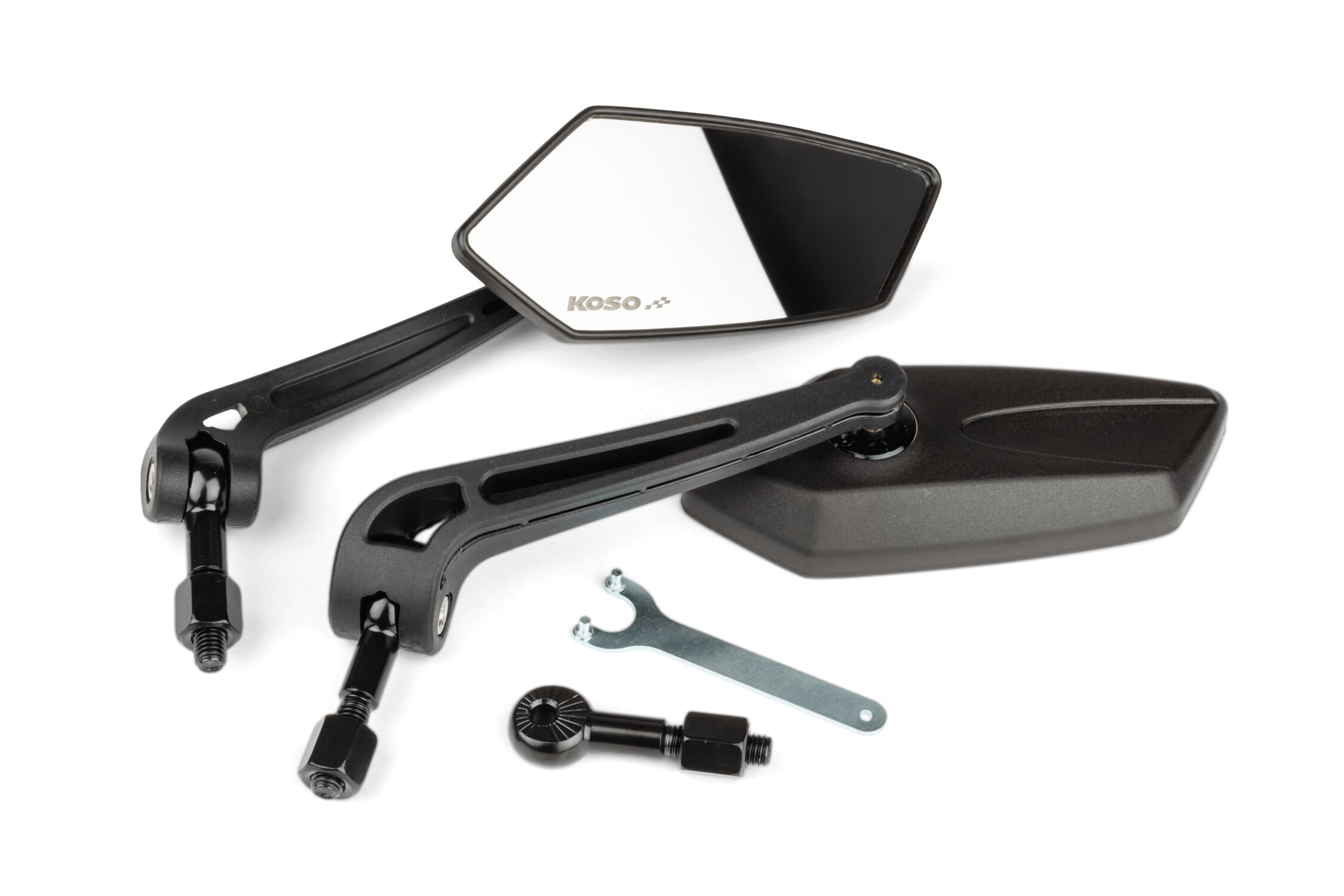 Image of Spiegel Set KOSO GT M8 schwarz