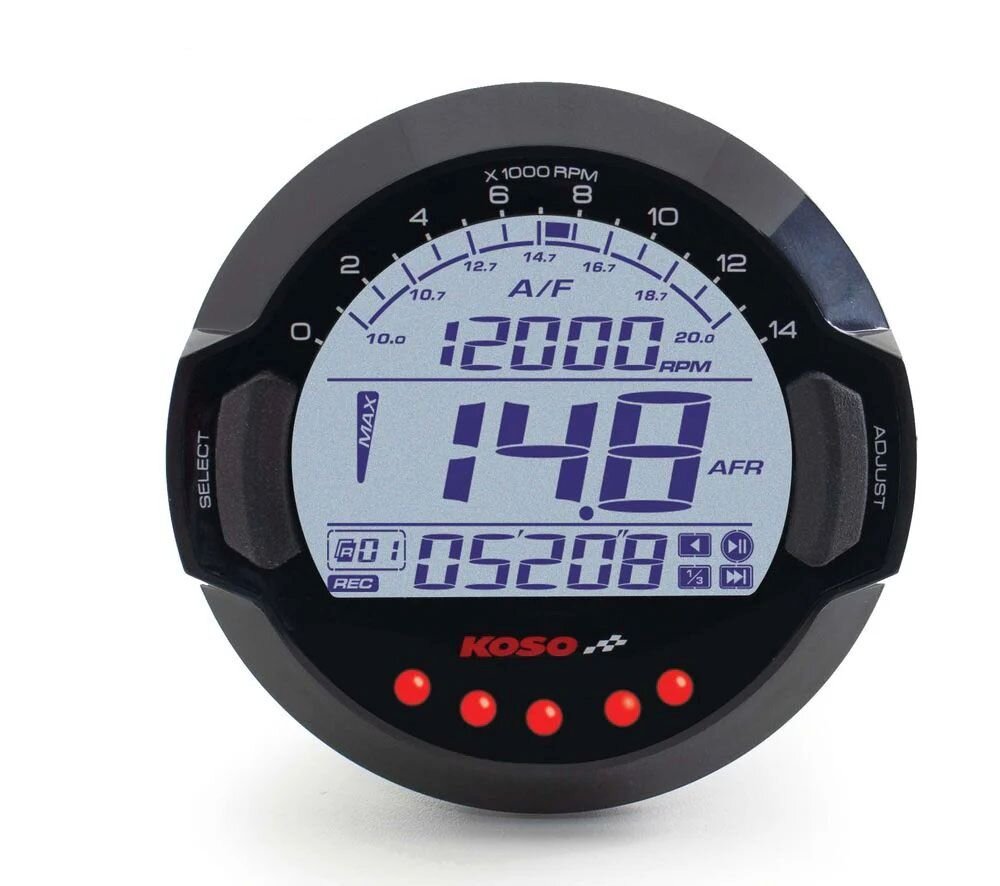 Image of Luft/ Kraftstoffmesser + Drehzahlmesser Koso DL-03A mit BOSCH® LSU 4.9 Sensor