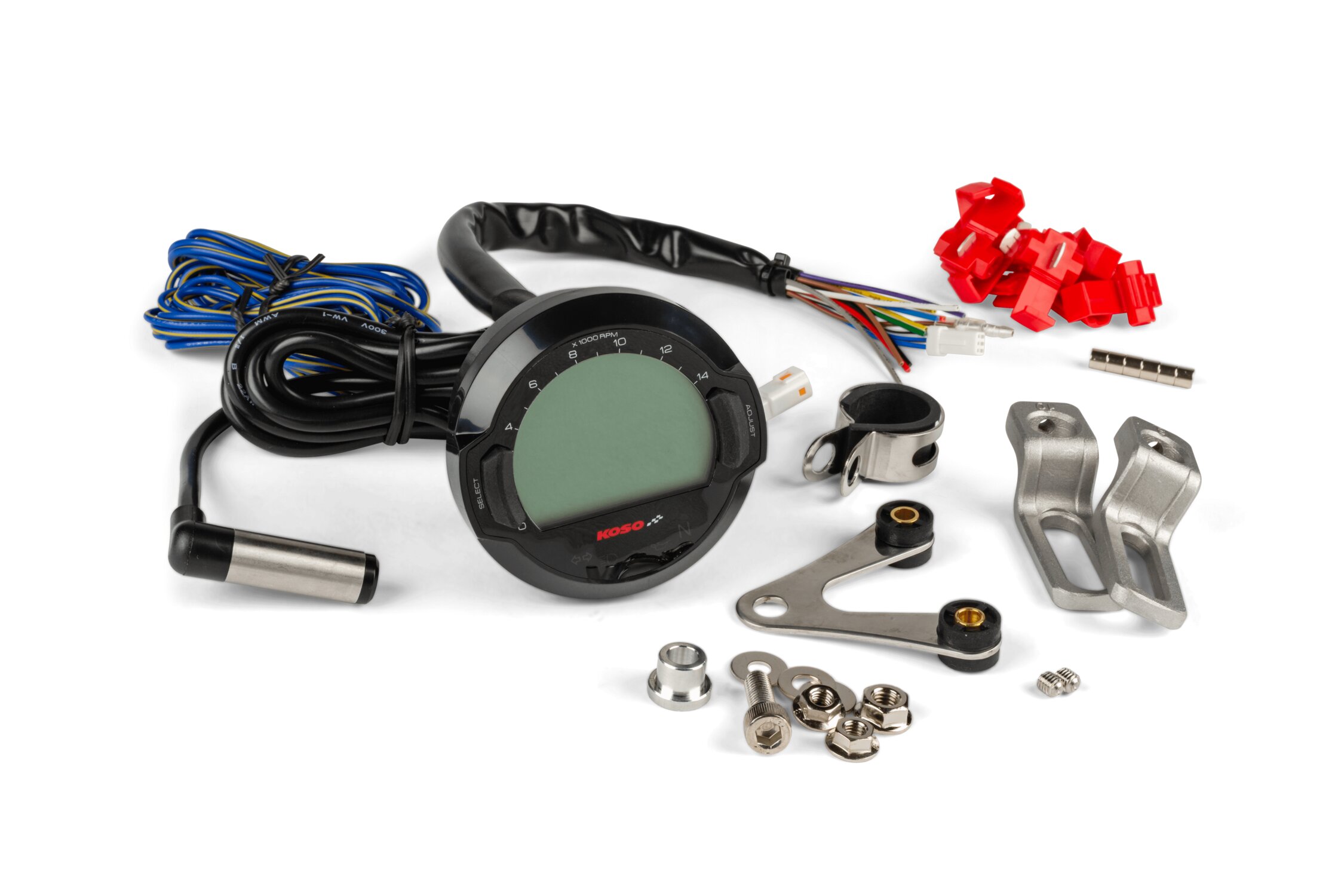 Image of Tachometer KOSO Digital D64 DL-03SR inkl. Signalleuchten LCD