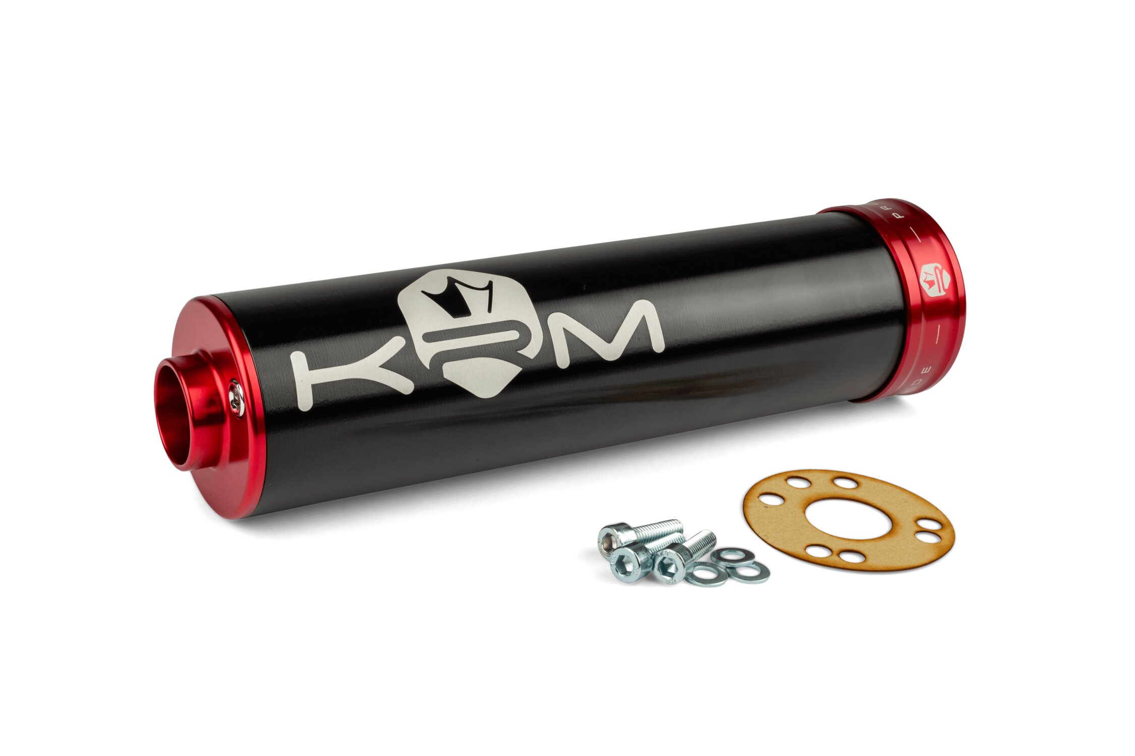 Image of Endschalldämpfer KRM Pro Ride 50 - 70cc Alu schwarz - rot
