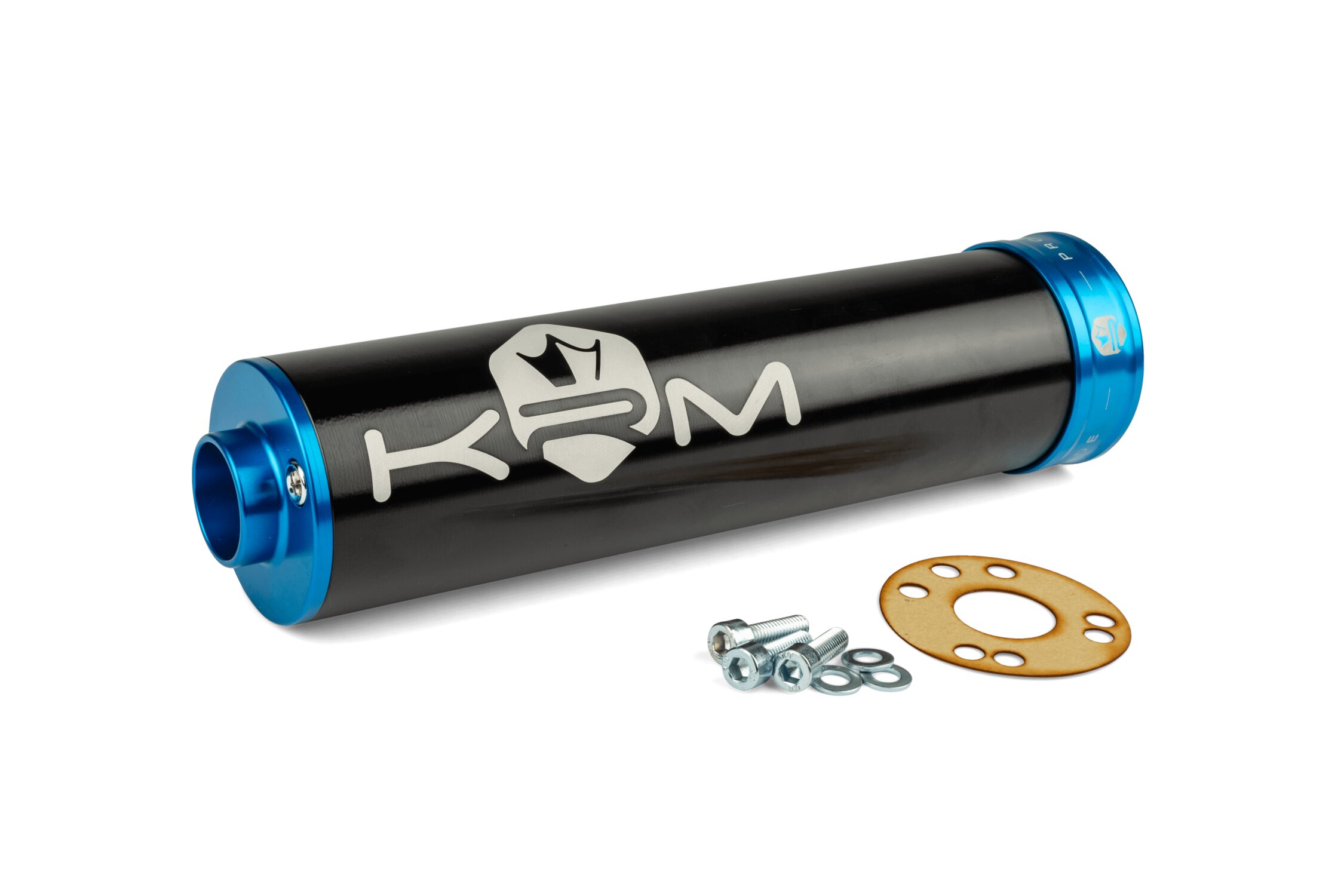 Image of Endschalldampfer KRM Pro Ride 50 - 70cc Alu schwarz - blau