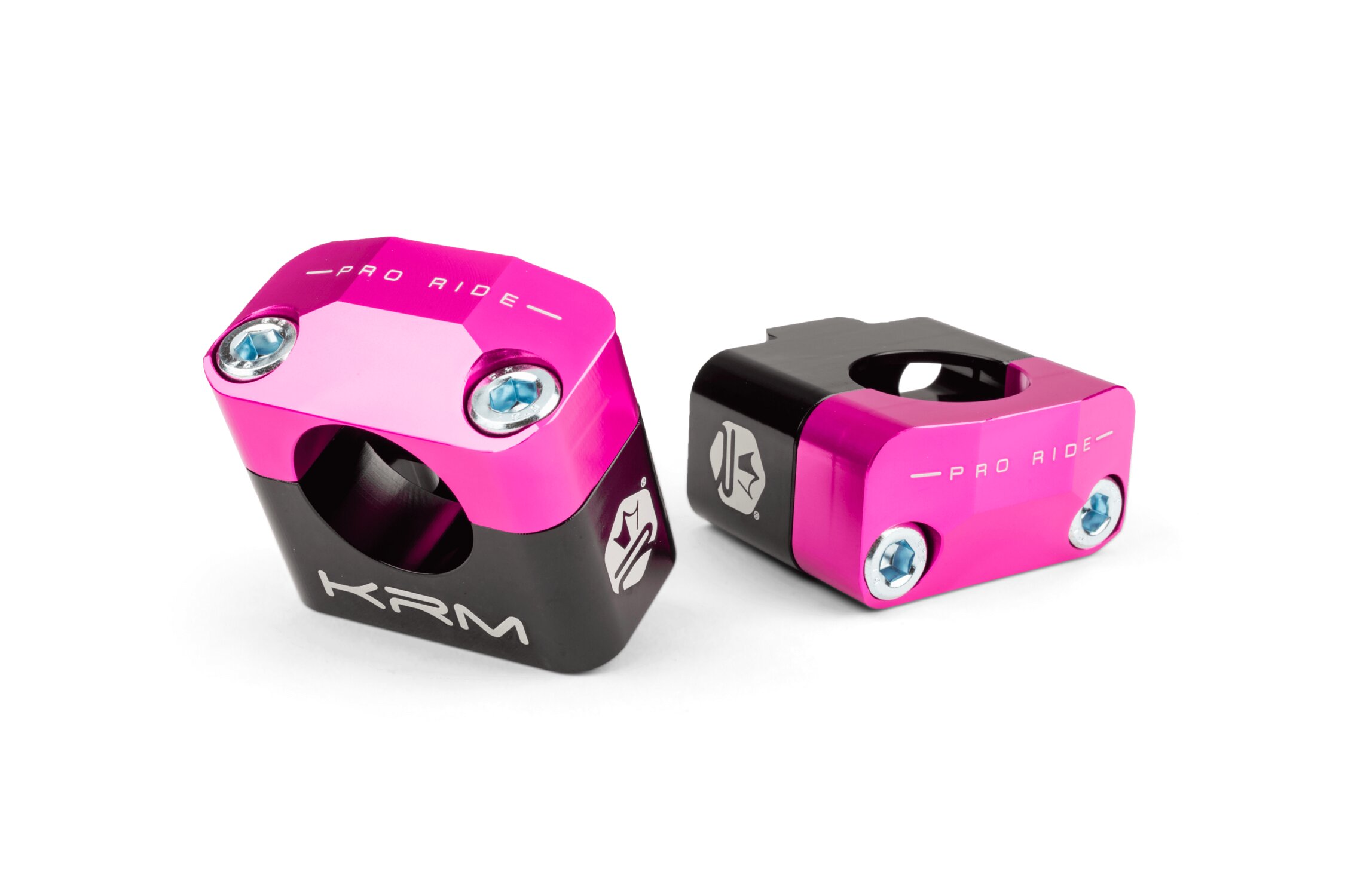 Image of Lenkerklemmen 28mm KRM schwarz / pink