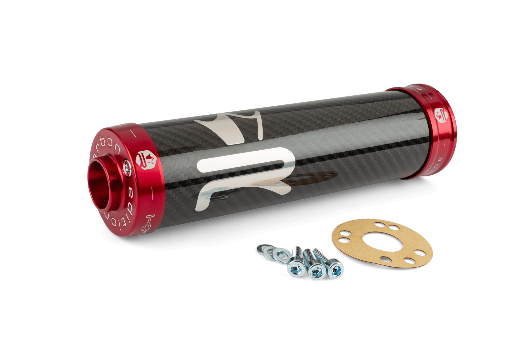 Image of Endschalldämpfer KRM Carbon Hologramm 70-90cc rot