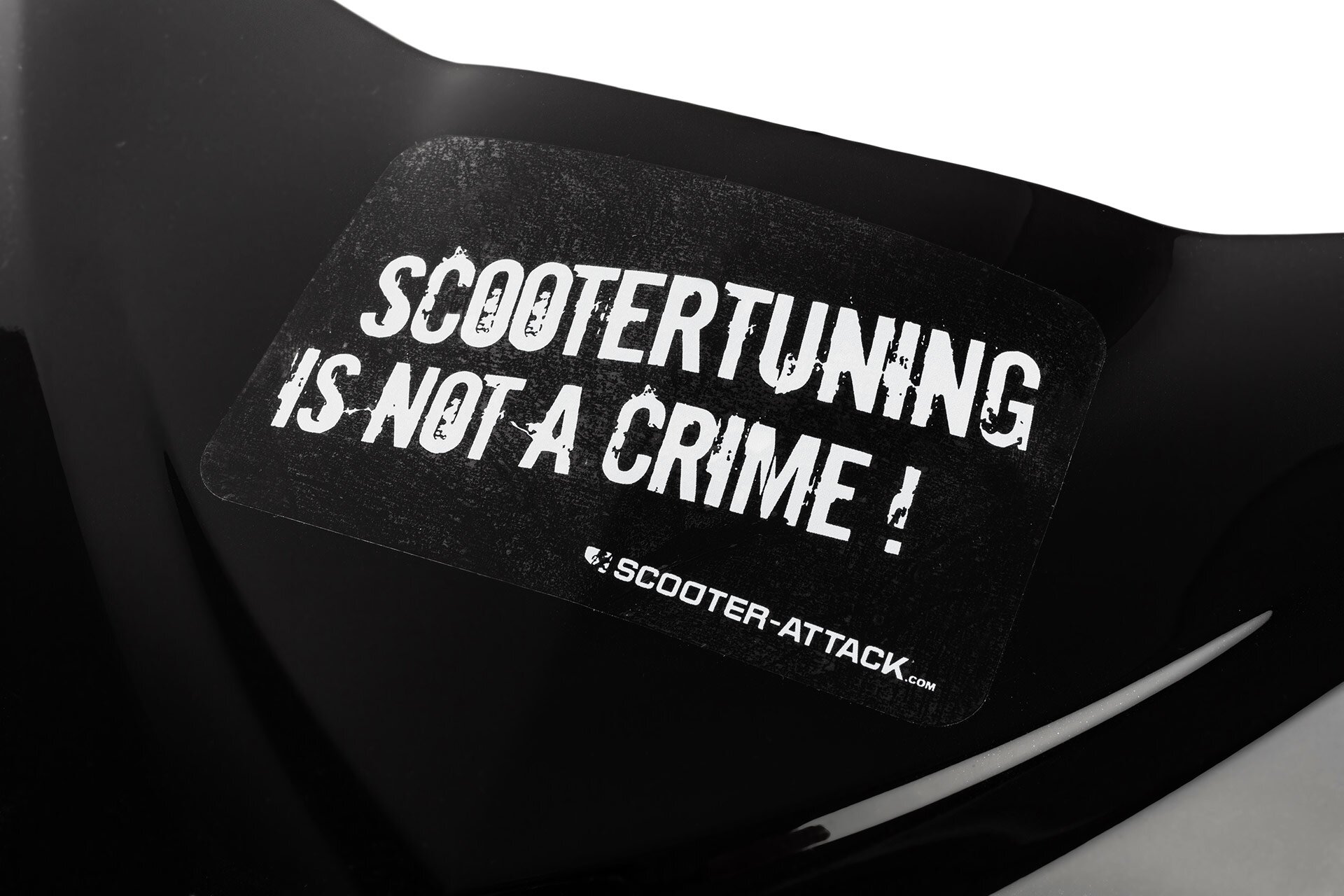 Aufkleber Scootertuning is not a crime weiß
