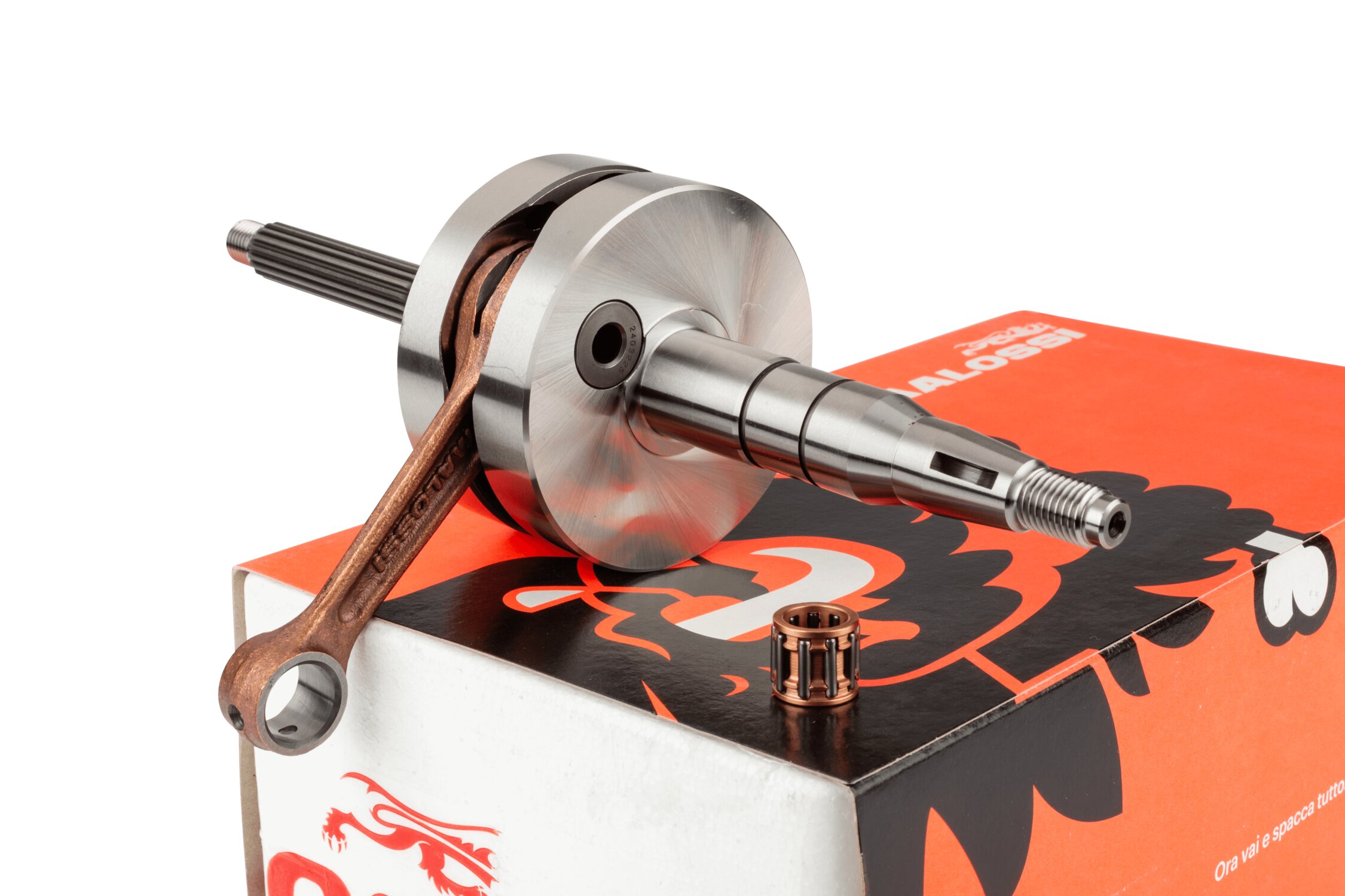 Image of Kurbelwelle Malossi MHR RHQ 10mm KoBo Minarelli liegend