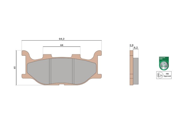Image of Bremsbeläge Malossi MHR Synt Yamaha TMax 500 2004 - 2007