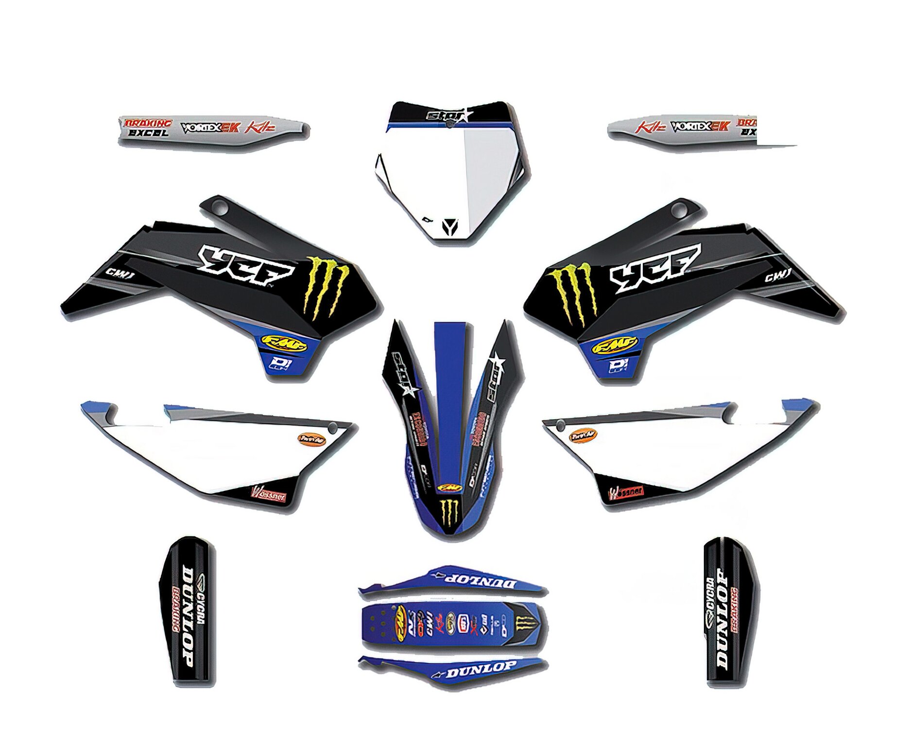 Image of Dekor Kit Star Racing D'cor 2019 Pit Bike YCF Pilot / SP