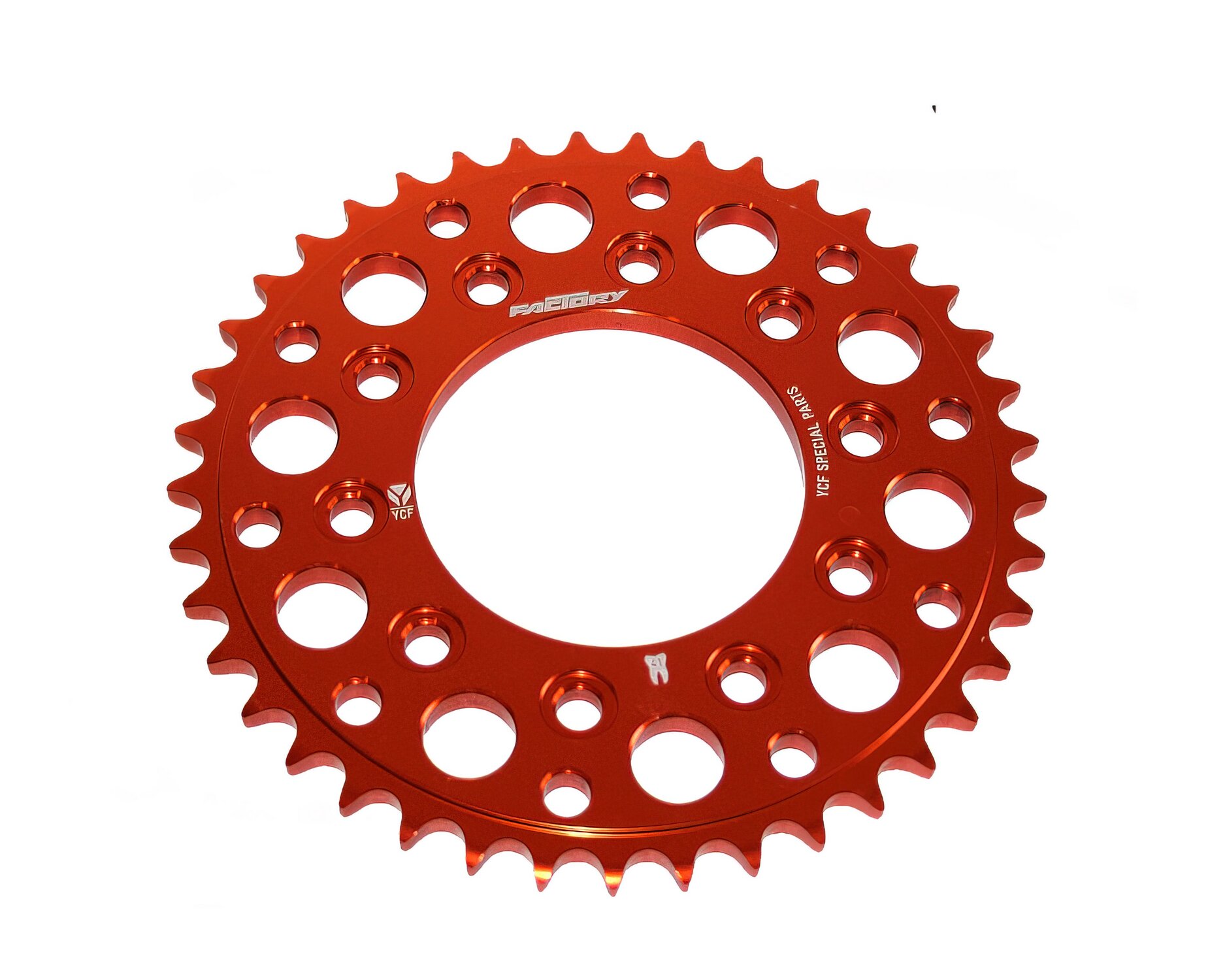 Image of Kettenrad Alu CNC 420 - Z41 5 Schrauben YCF Pitbike orange
