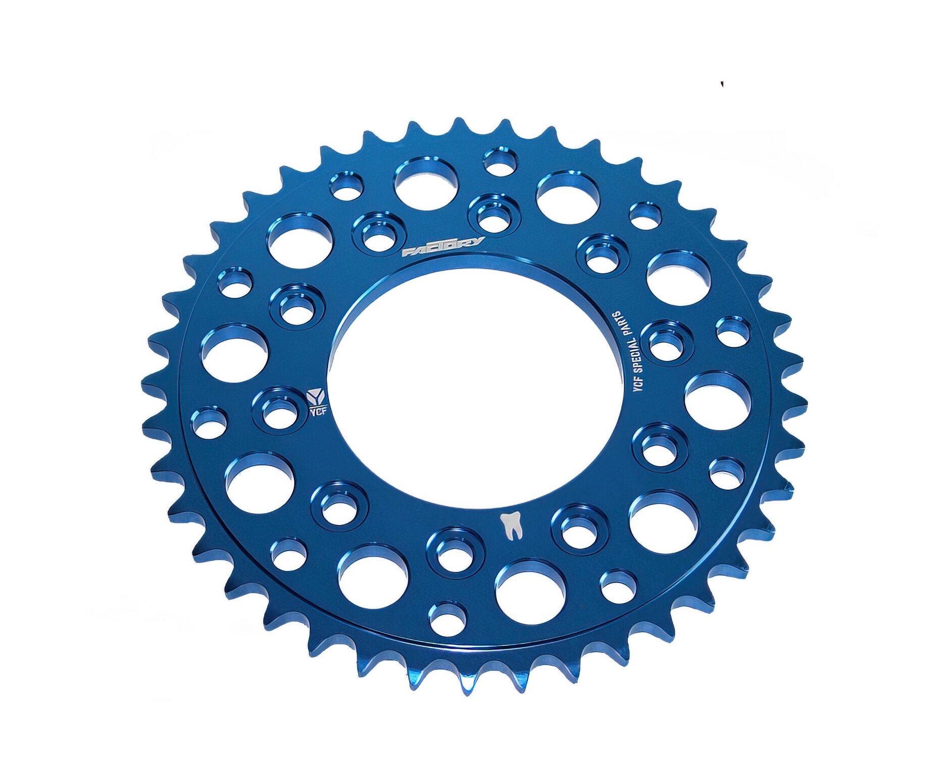 Image of Kettenrad Alu CNC 420 - Z43 5 Schrauben YCF Pitbike blau