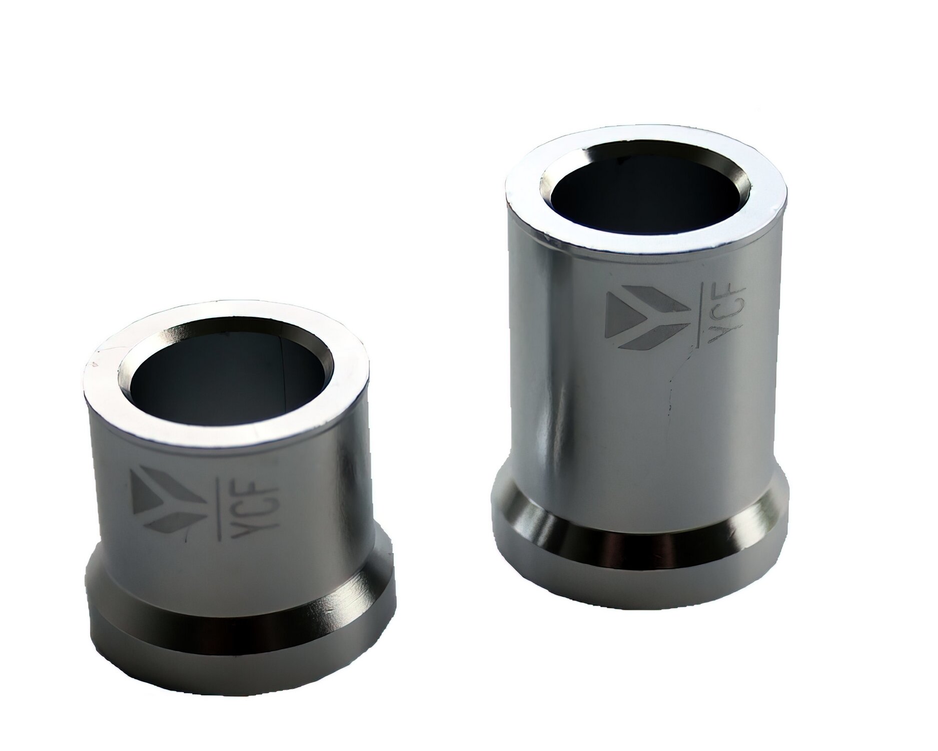Image of Buchsen x2 Vorderrad 15x22x33mm / 15x22x23mm CNC Pitbike YCF silber