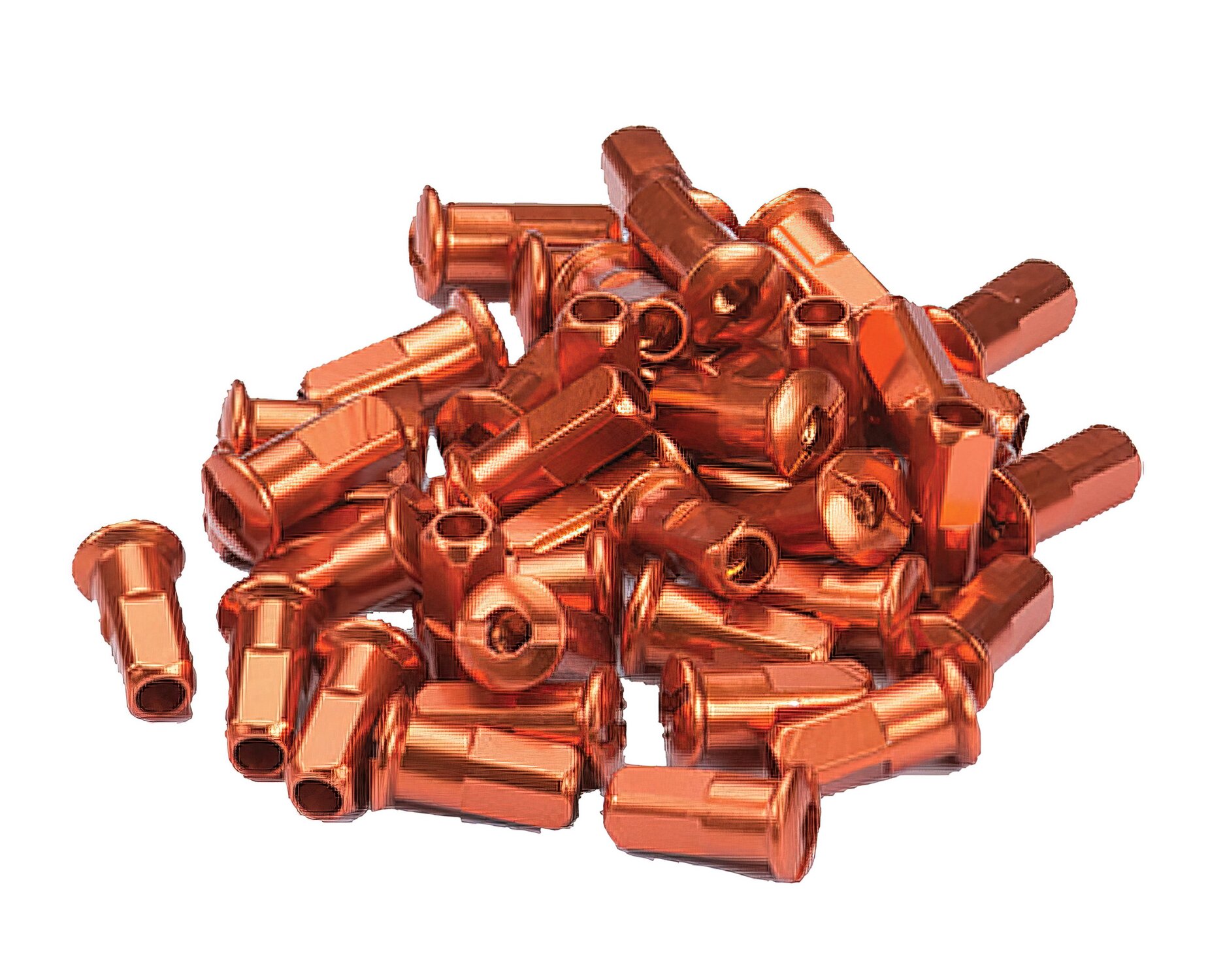 Image of Speichennippel (x32) Alu CNC orange