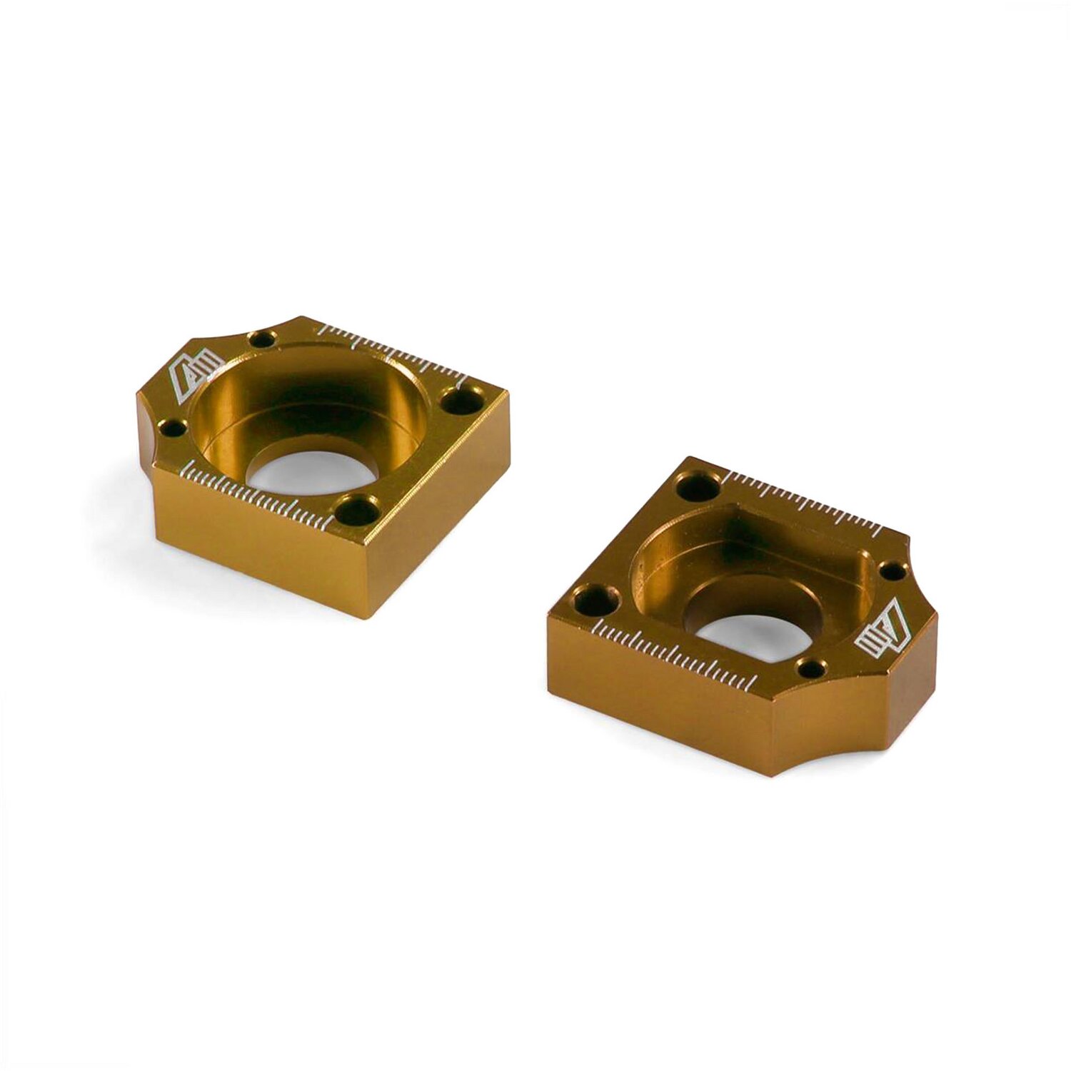 Image of Achsblöcke Alu CNC Volt Racing gold - D.15mm Pitbike