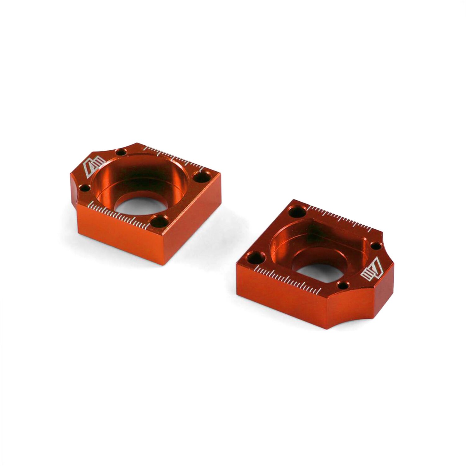 Image of Achsblöcke Alu CNC Volt Racing orange - D.15mm Pitbike