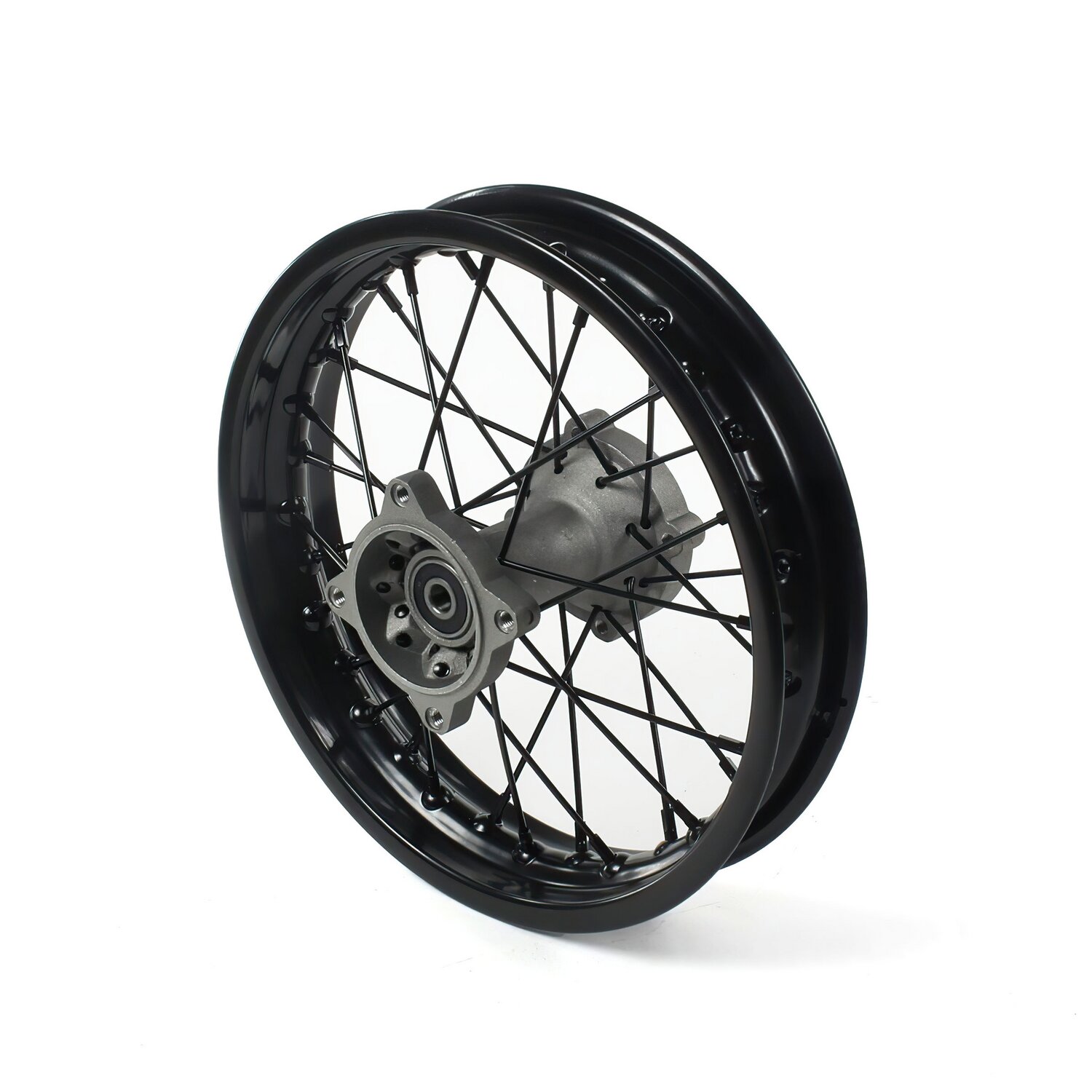 Image of Felge hinten Stahl 12mm - 12'' Pitbike schwarz