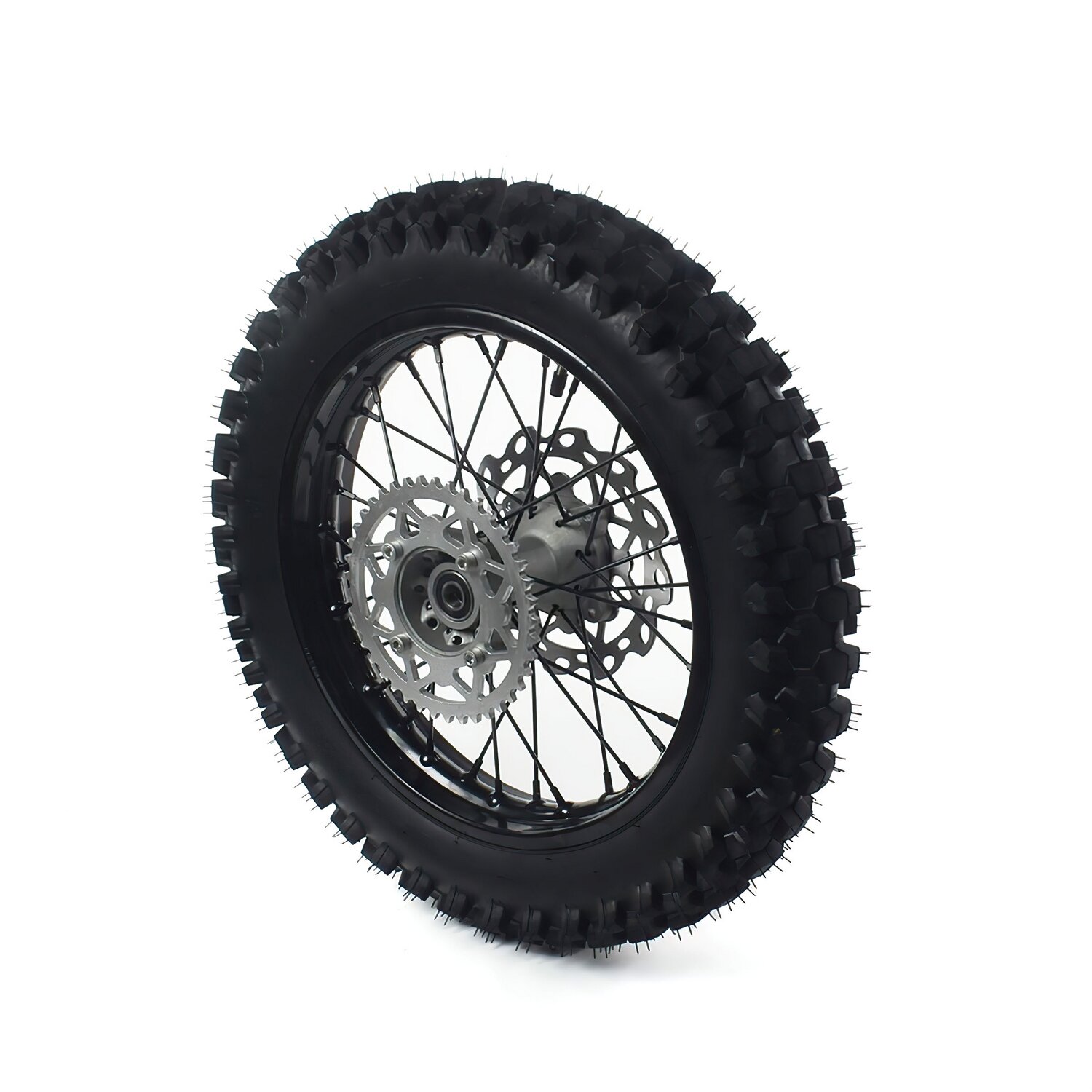 Image of Hinterrad Stahl 15mm - 14'' Reifen Yuanxing Reifen Pitbike schwarz