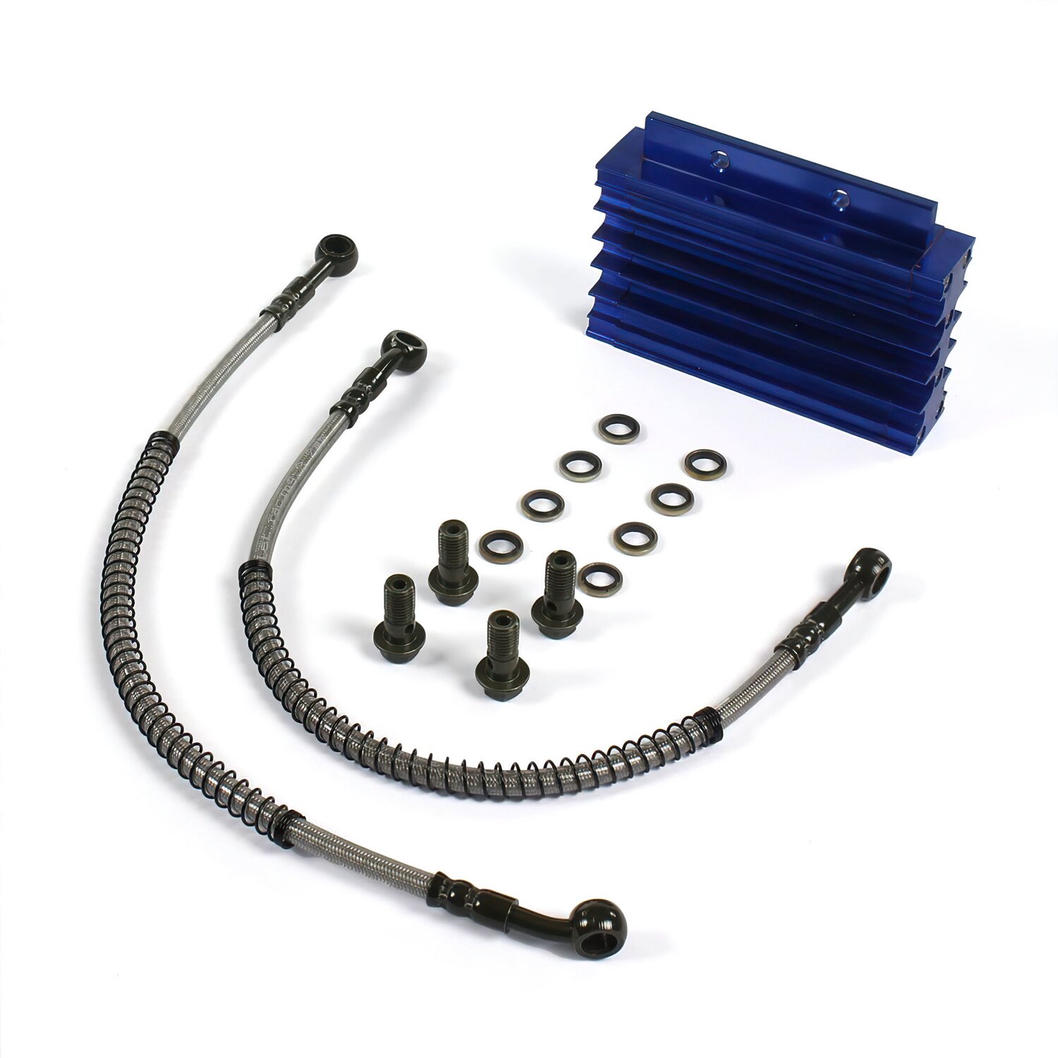 Image of Ölkühler Alu CNC Pitbike Lifan / YX 140cc blau