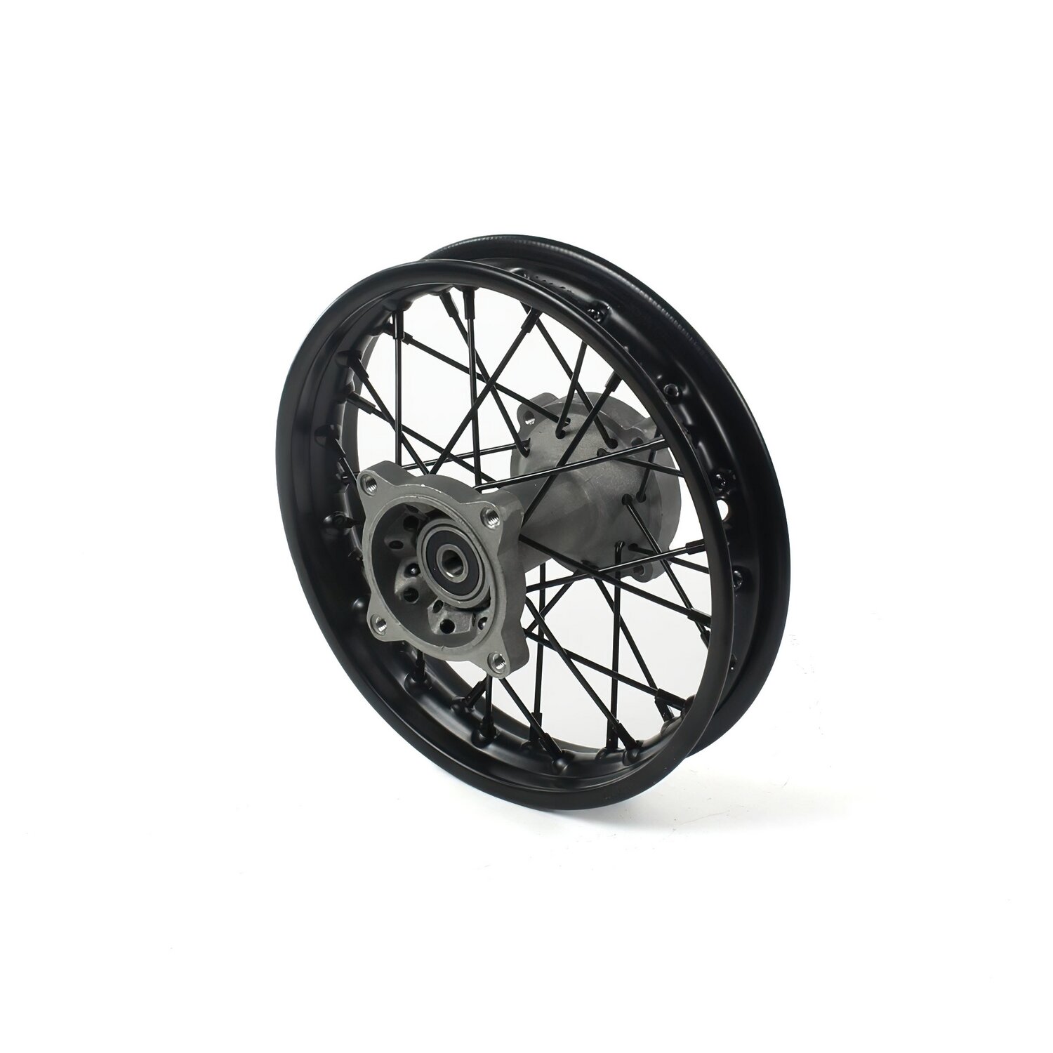 Image of Felge hinten Stahl 15mm - 10'' Pitbike schwarz
