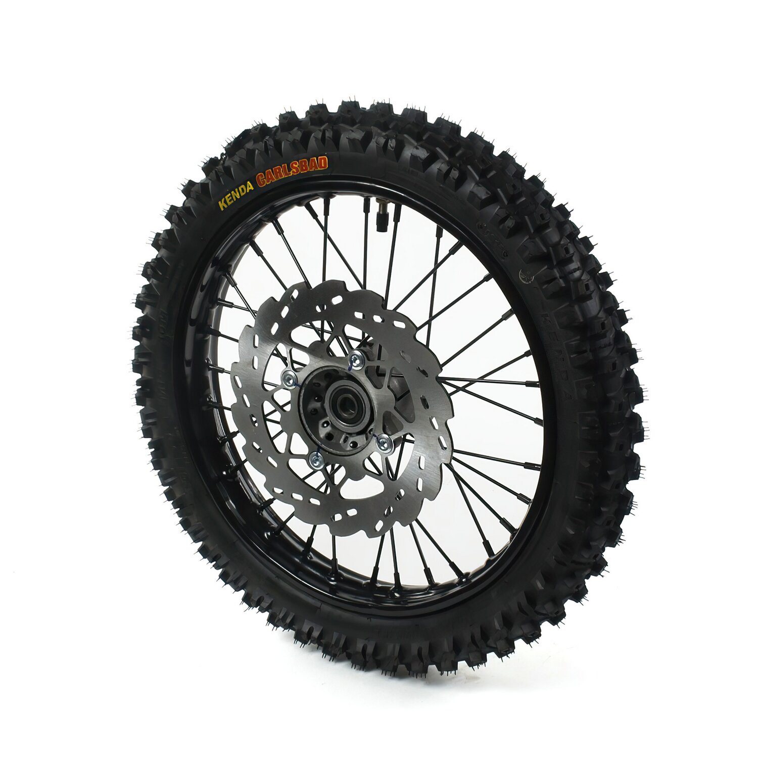 Image of Vorderrad Stahl d.15mm - 14'' Kenda Reifen Pitbike schwarz