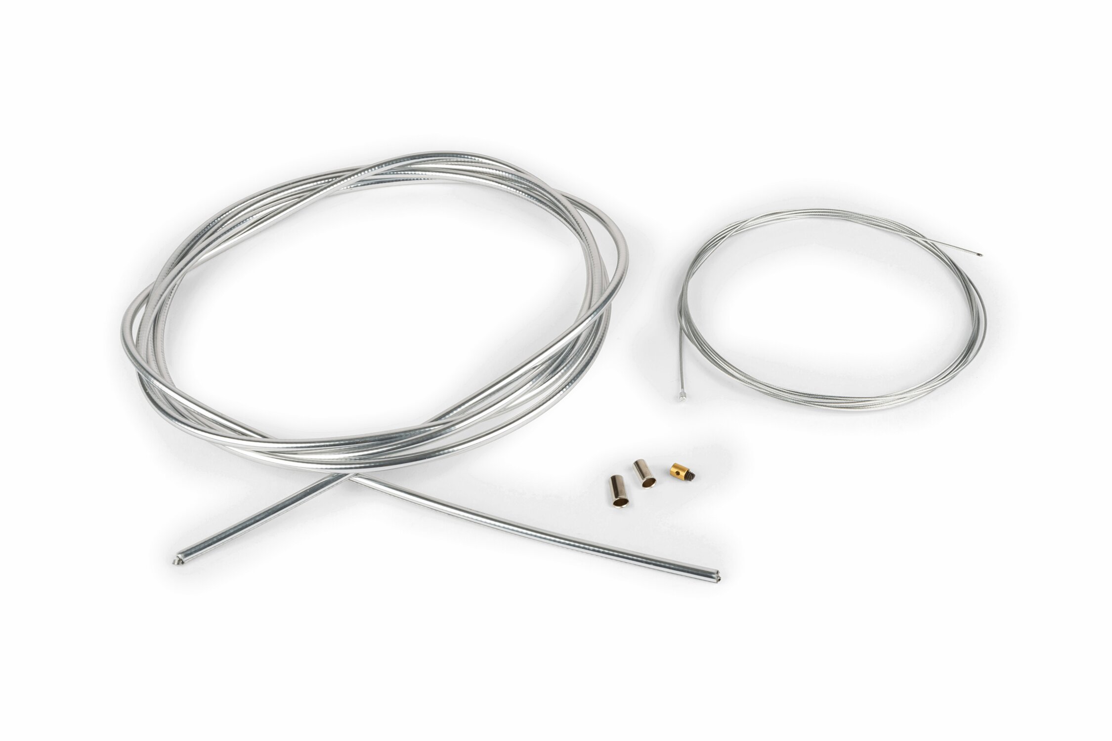 Image of Gaszug-Kit universell 1,2mm x 2 Meter Motoforce Racing chrome