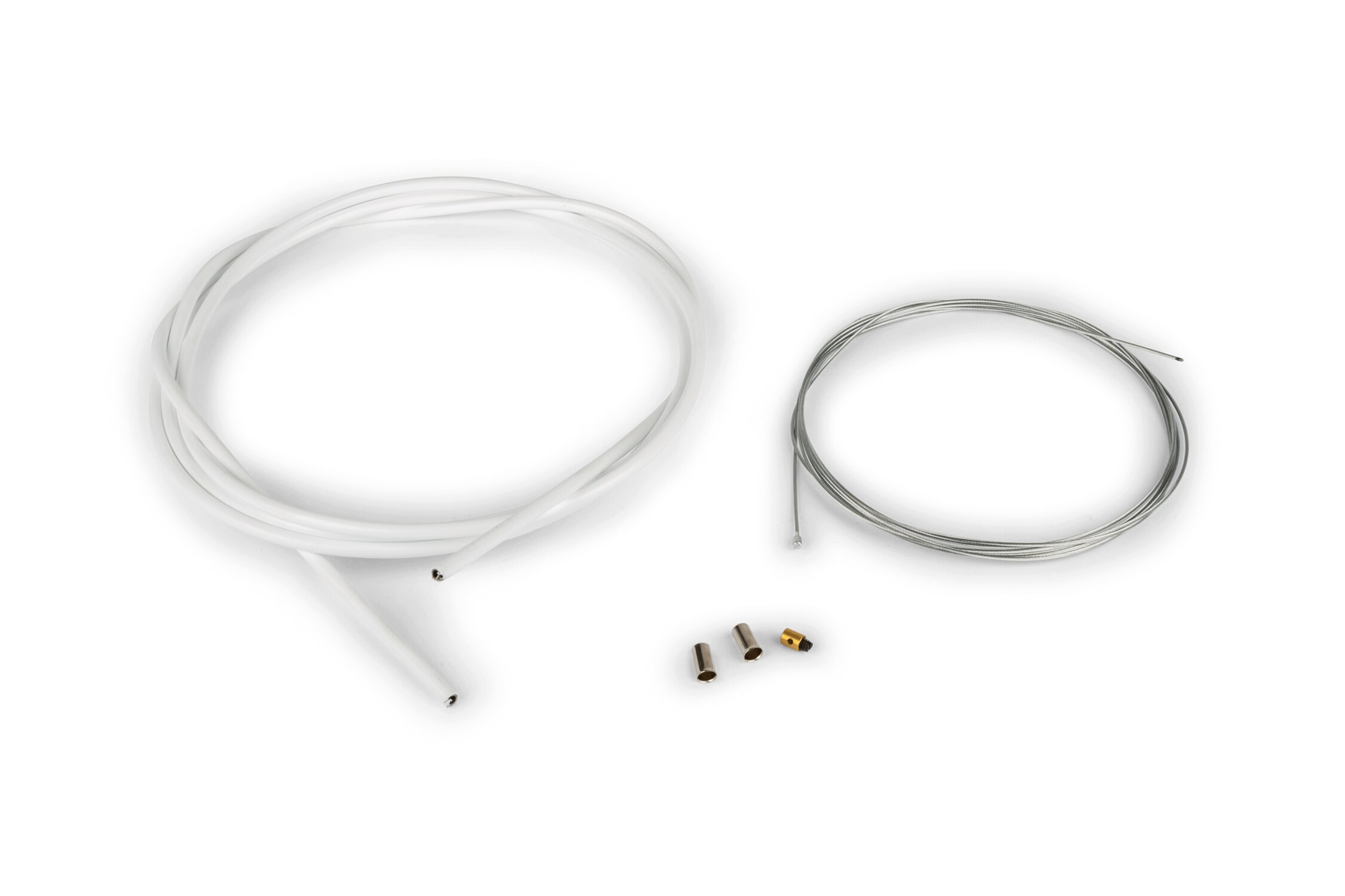 Image of Gaszug-Kit universell 1,2mm x 2 Meter Motoforce Racing weiß