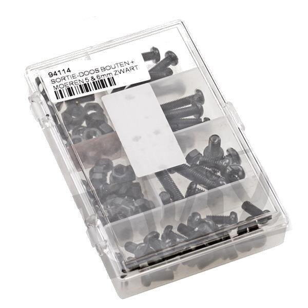 Image of Schraubensatz Fahrwerk 50-teilig M5 - M6 schwarz