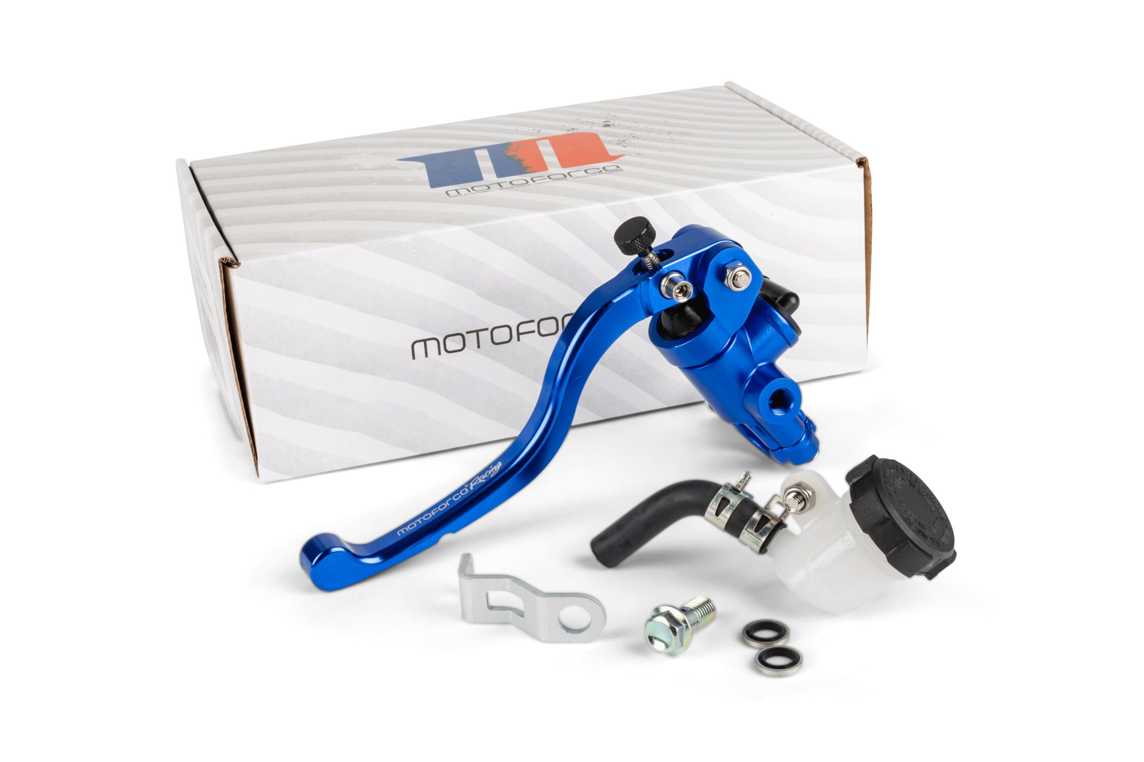 Image of Bremspumpe + Hebel vorn radial Motoforce Racing blau