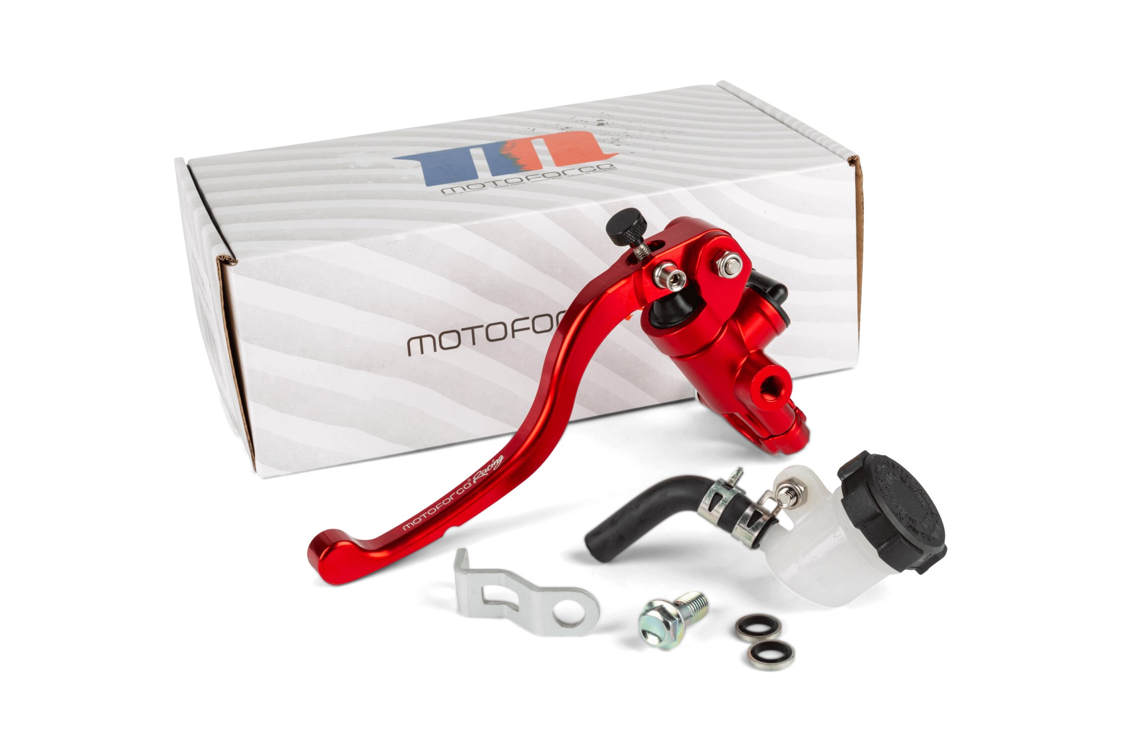 Image of Bremspumpe + Hebel vorn radial Motoforce Racing rot