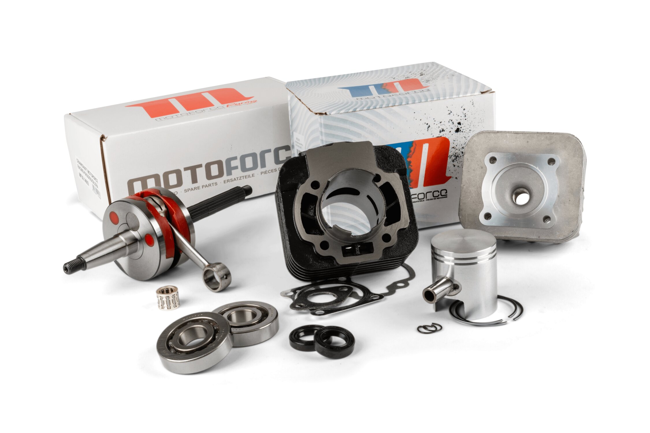 Image of Motorpack Motoforce Racing Zylinder + Kurbelwelle 70 Grauguss Piaggio AC