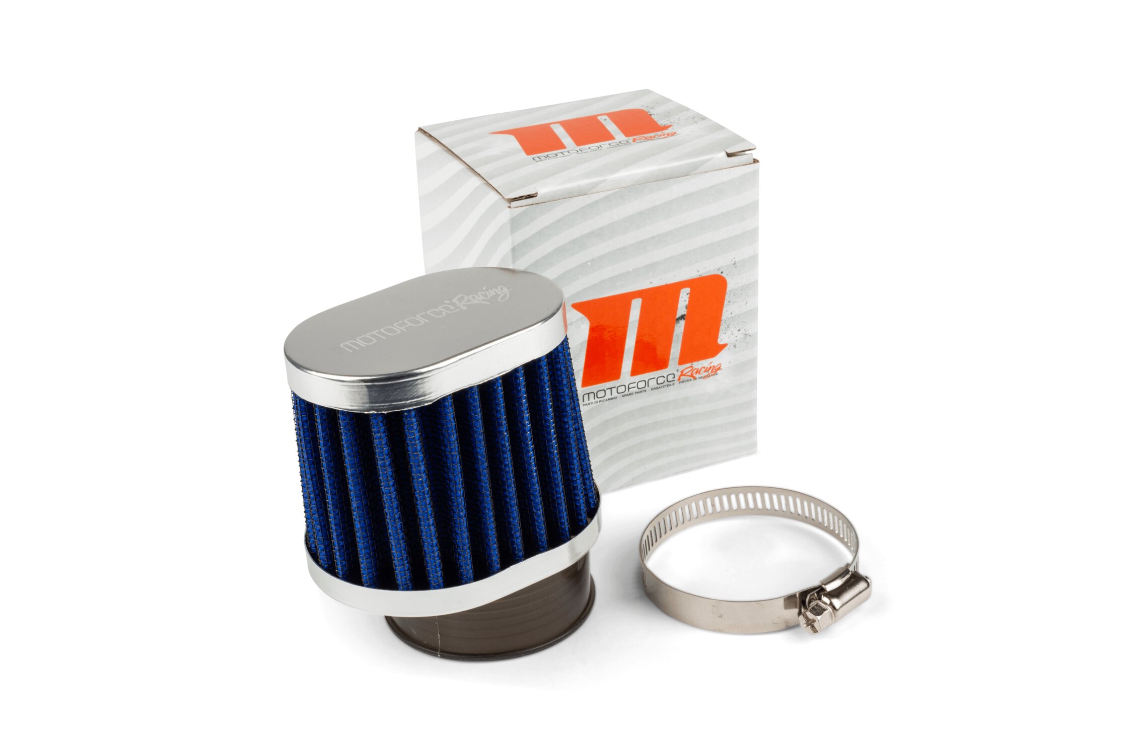 Image of Luftfilter Motoforce Racing Typ BMC AW 50mm PWK/VHST blau / Alu