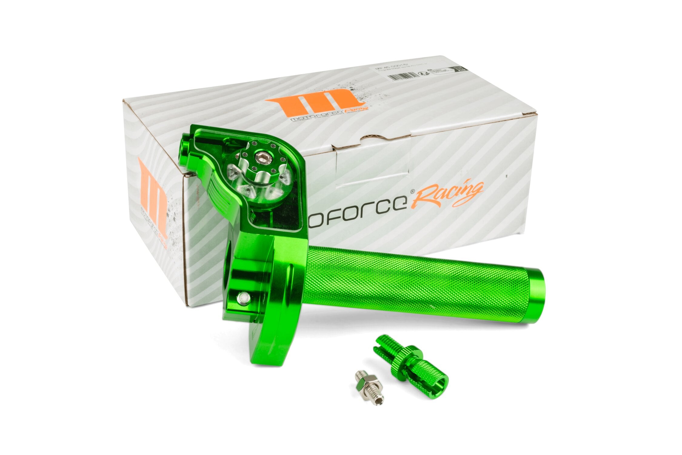 Image of Kurzhub Gasgriff MotoForce Racing CNC Alu Grün