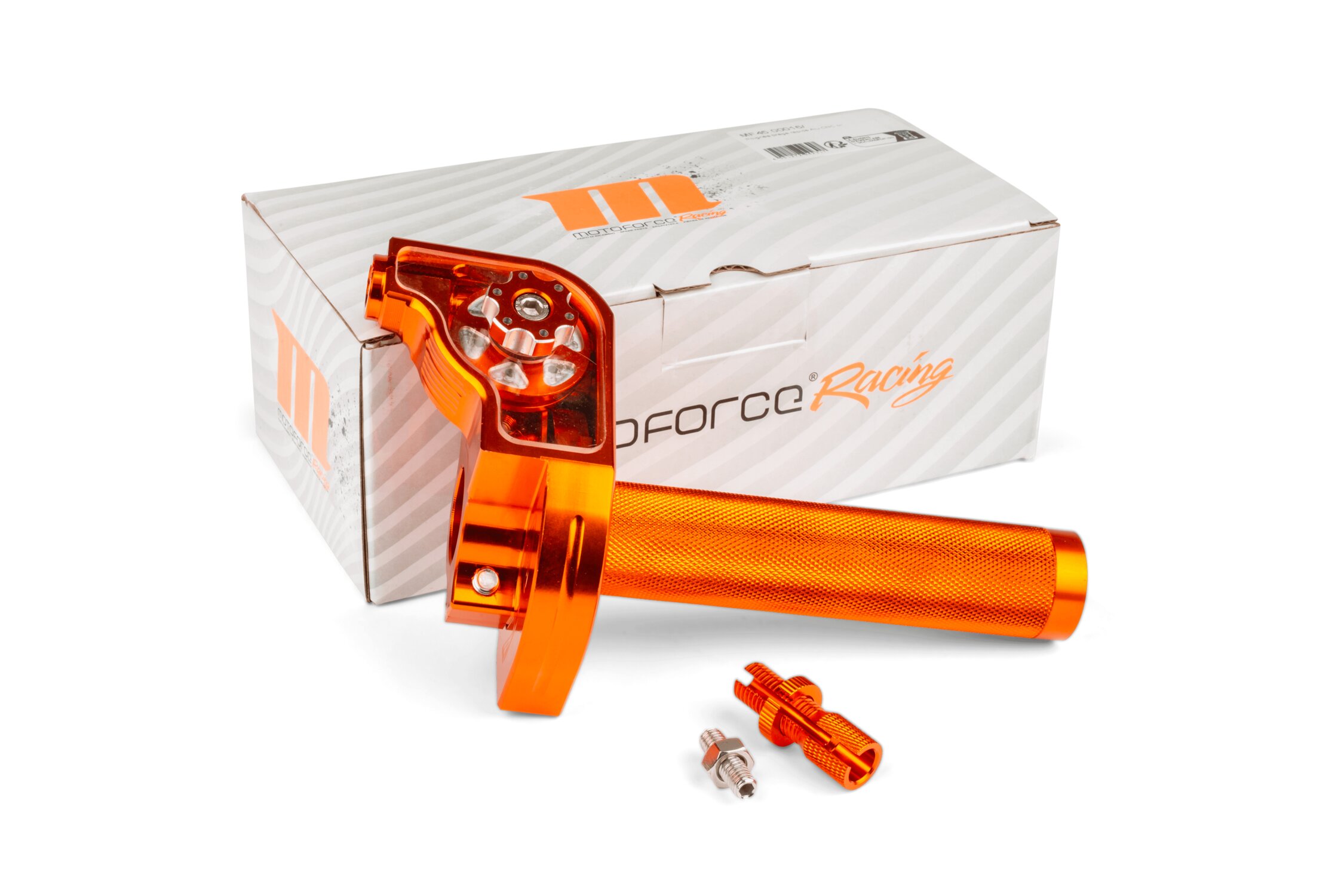 Image of Kurzhub Gasgriff MotoForce Racing CNC Alu orange