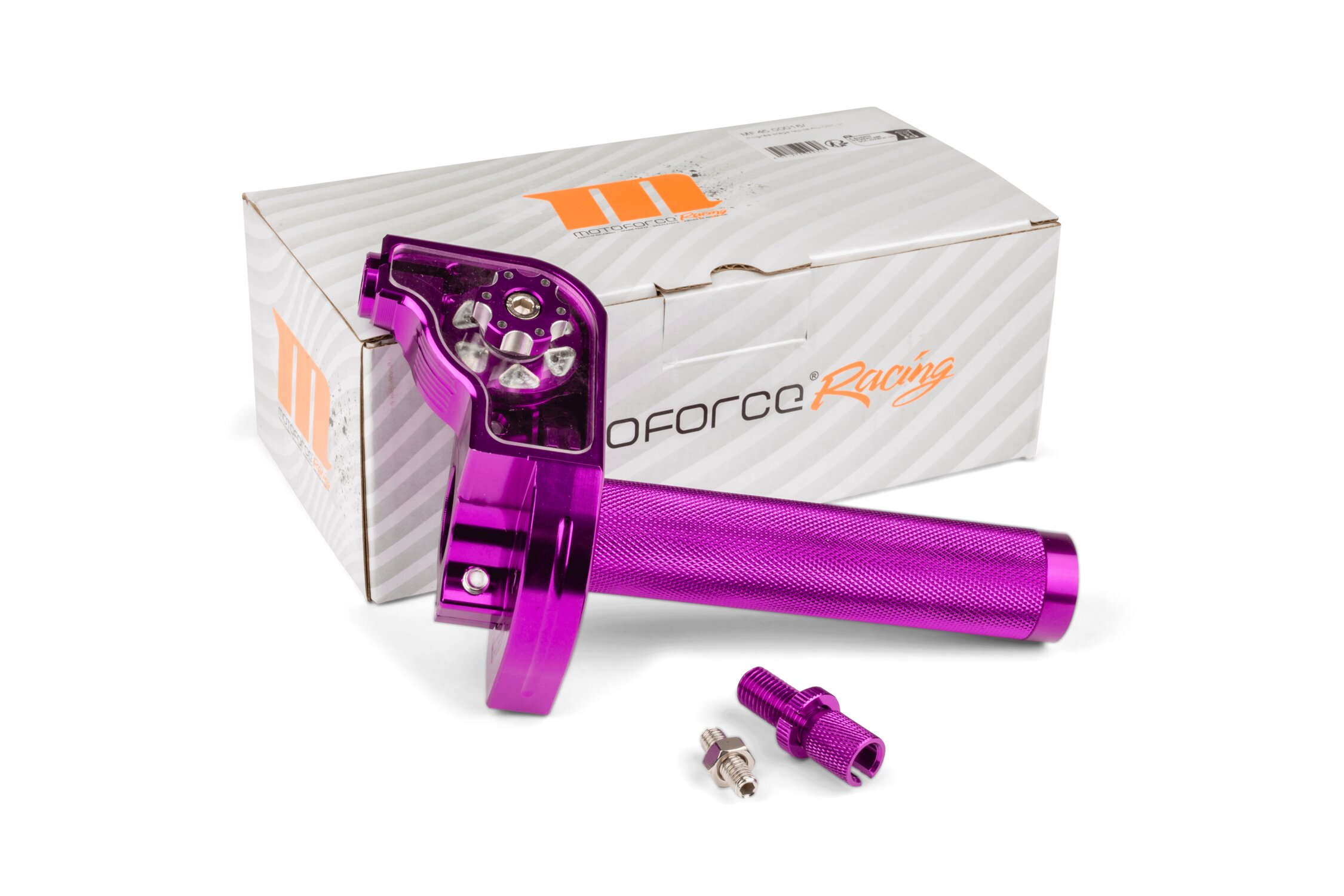 Image of Kurzhub Gasgriff MotoForce Racing CNC Alu Lila