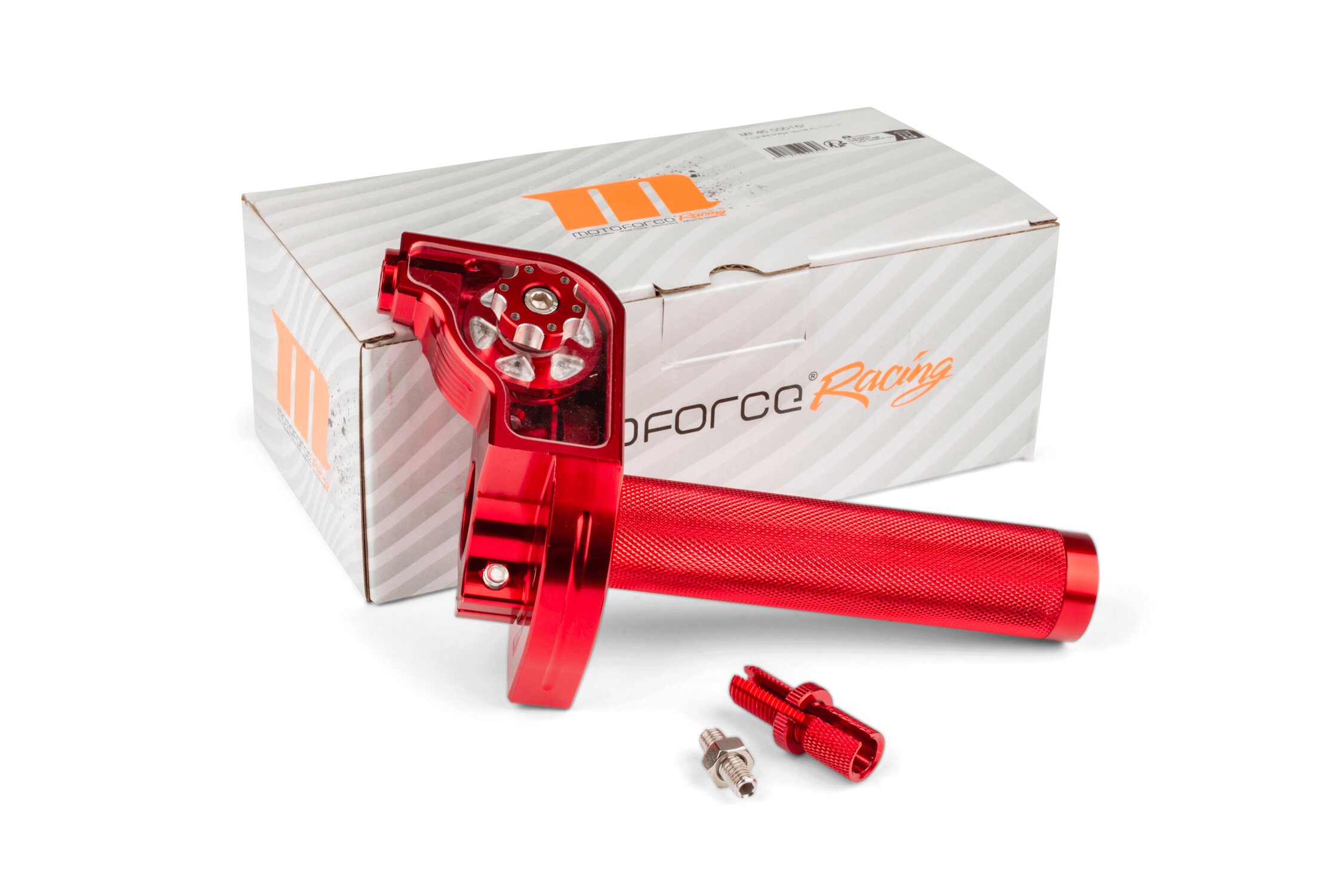 Image of Kurzhub Gasgriff MotoForce Racing Alu CNC Rot