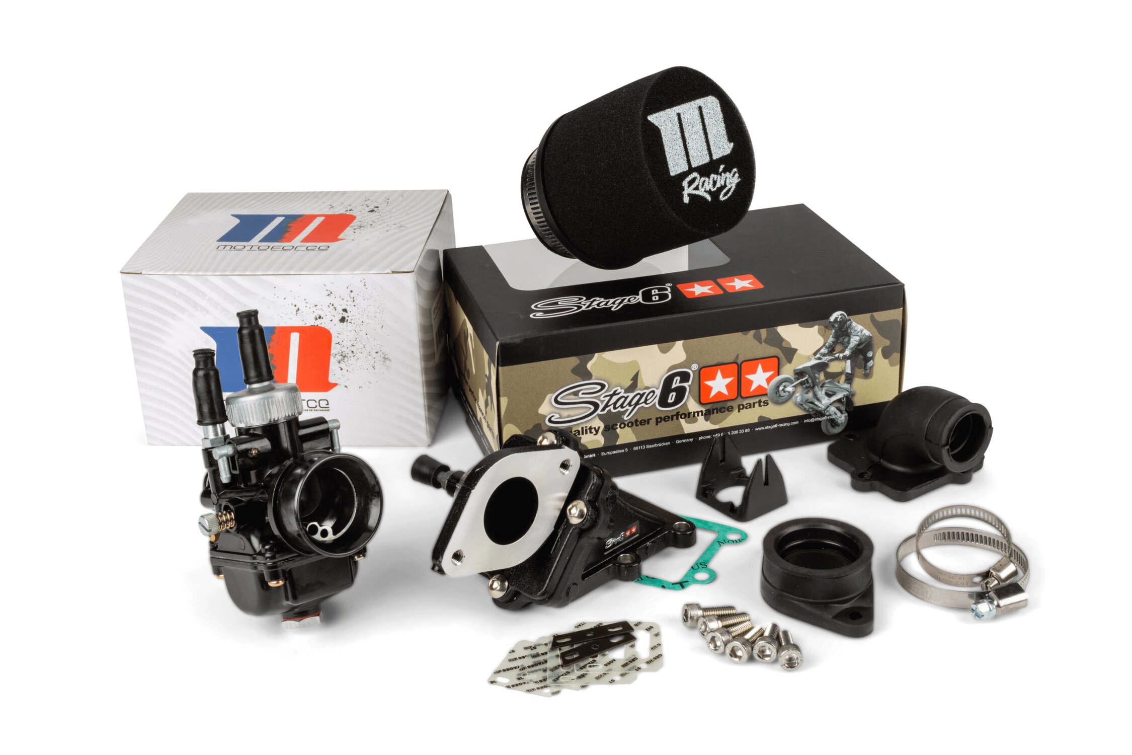Image of Vergaserkit 21 PHBG MotoForce Racing Minarelli stehend