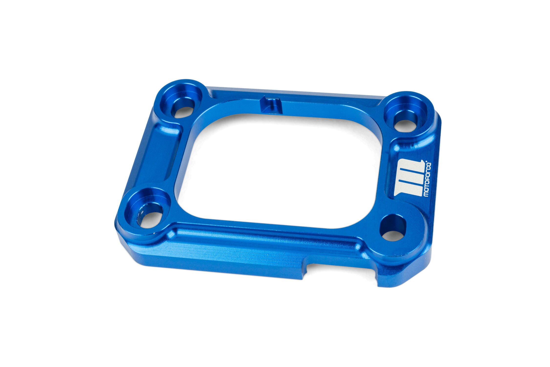 Image of Halteplatte Ansaugstutzen Motoforce Racing AM6 / Derbi blau